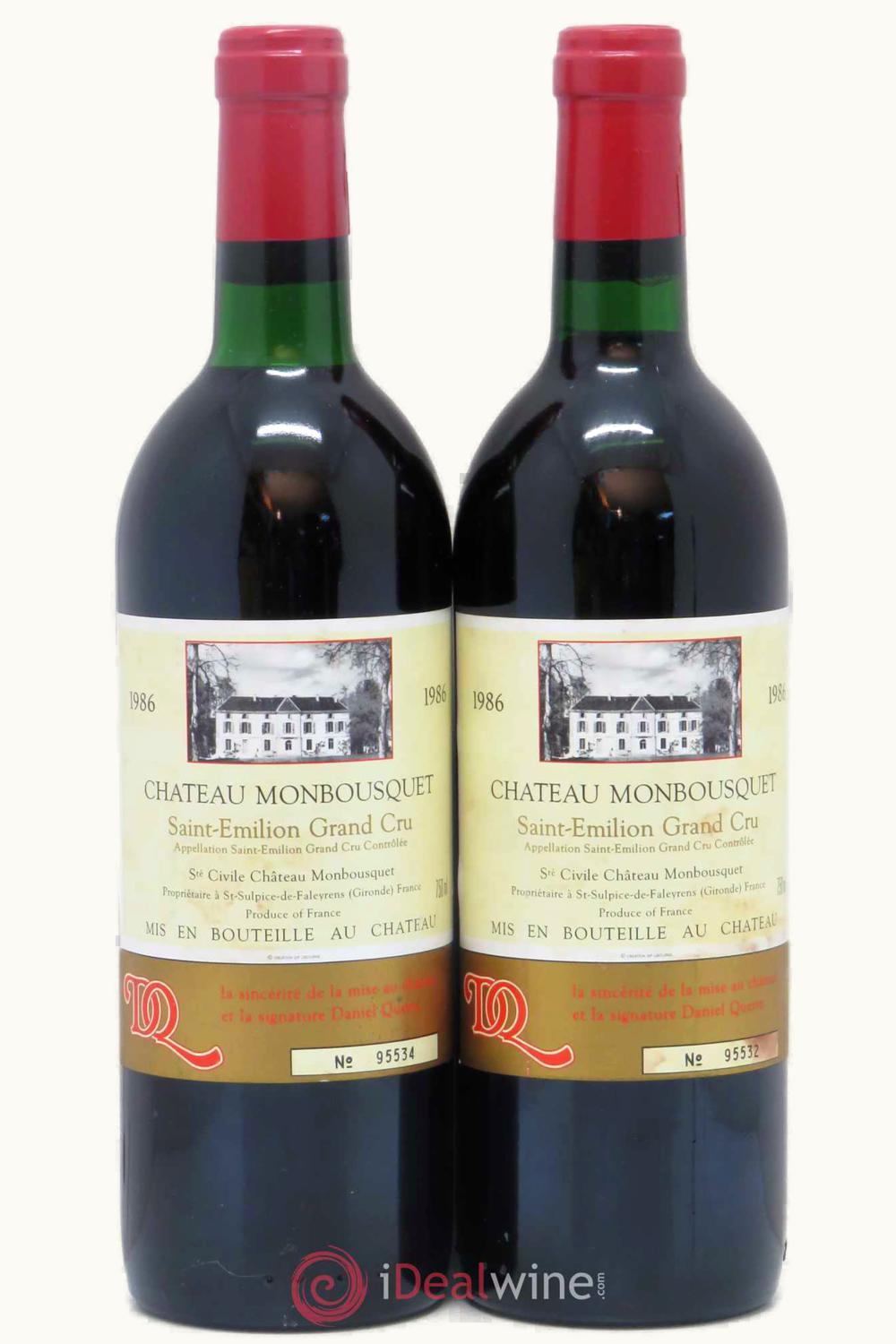 Château Monbousquet Monbousquet St-Emilion Grand Cru Bordeaux, 1986