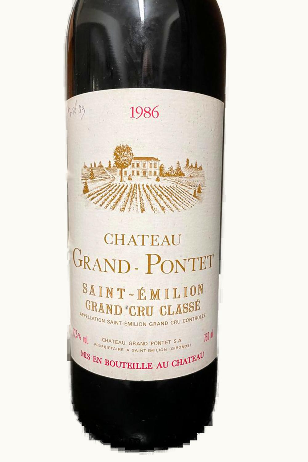 Grand Pontet Cru Grand Pontet Cru St-Emilion Bordeaux, 1986