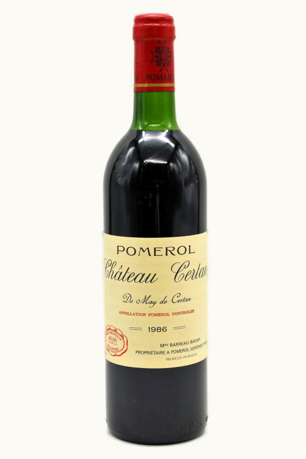Certan de May Certan de May Pomerol Bordeaux, 1986