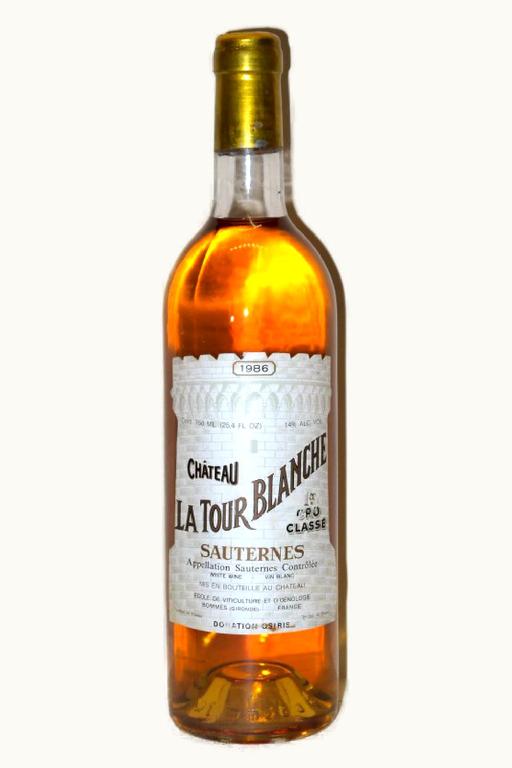 Château La Tour Blanche Château La Tour Blanche Sauternes Bordeaux, 1986