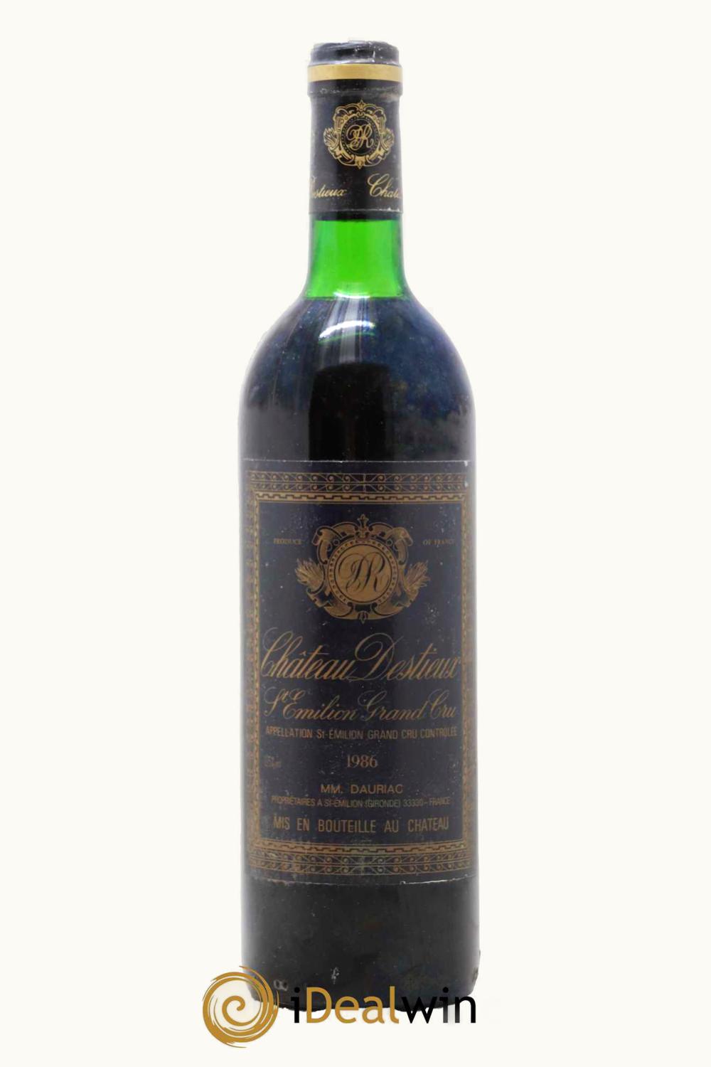 Château Destieux Destieux St-Emilion Grand Cru Bordeaux, 1986
