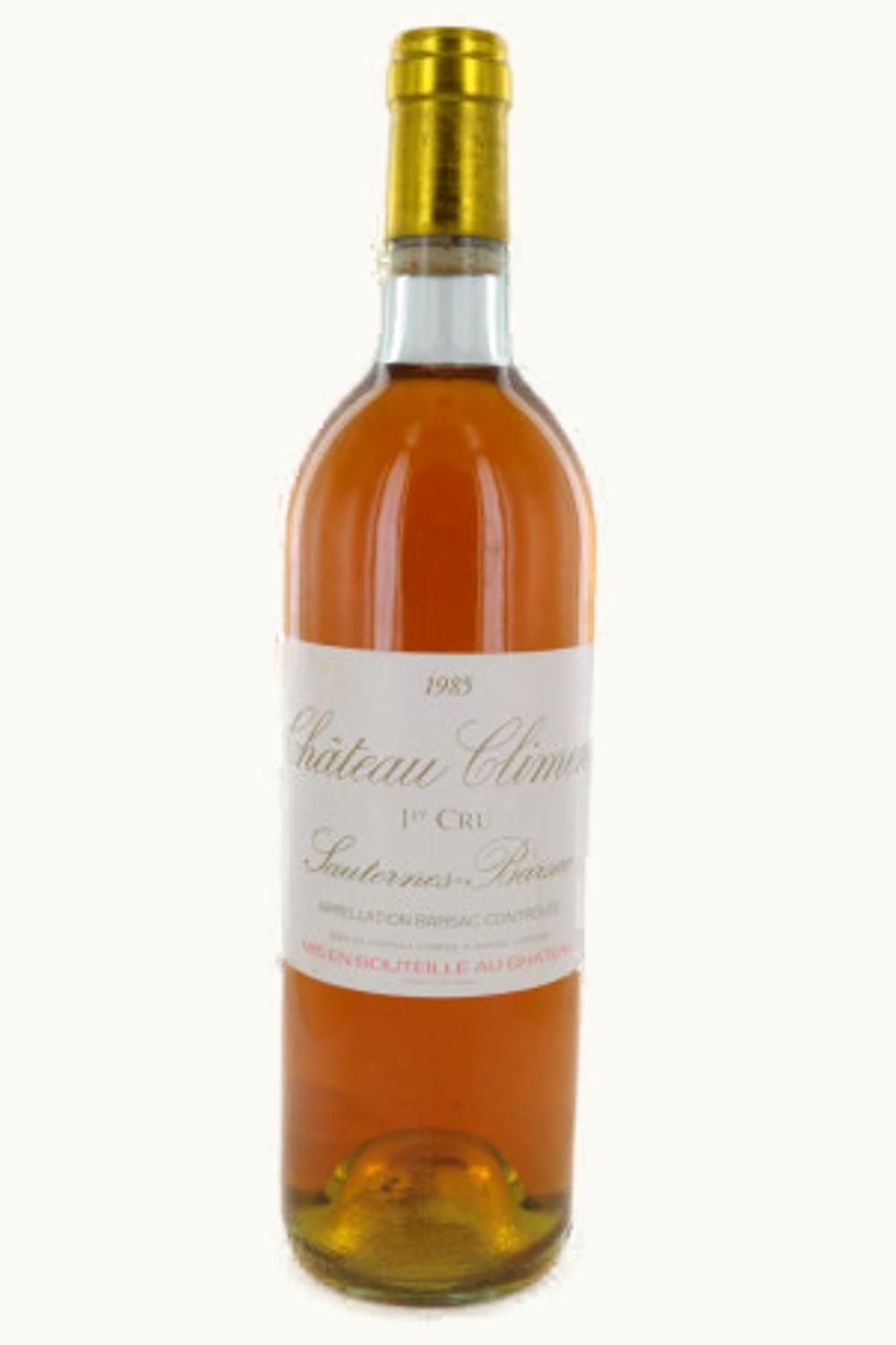 Château Climens Château Climens Barsac Sauternes Bordeaux, 1985