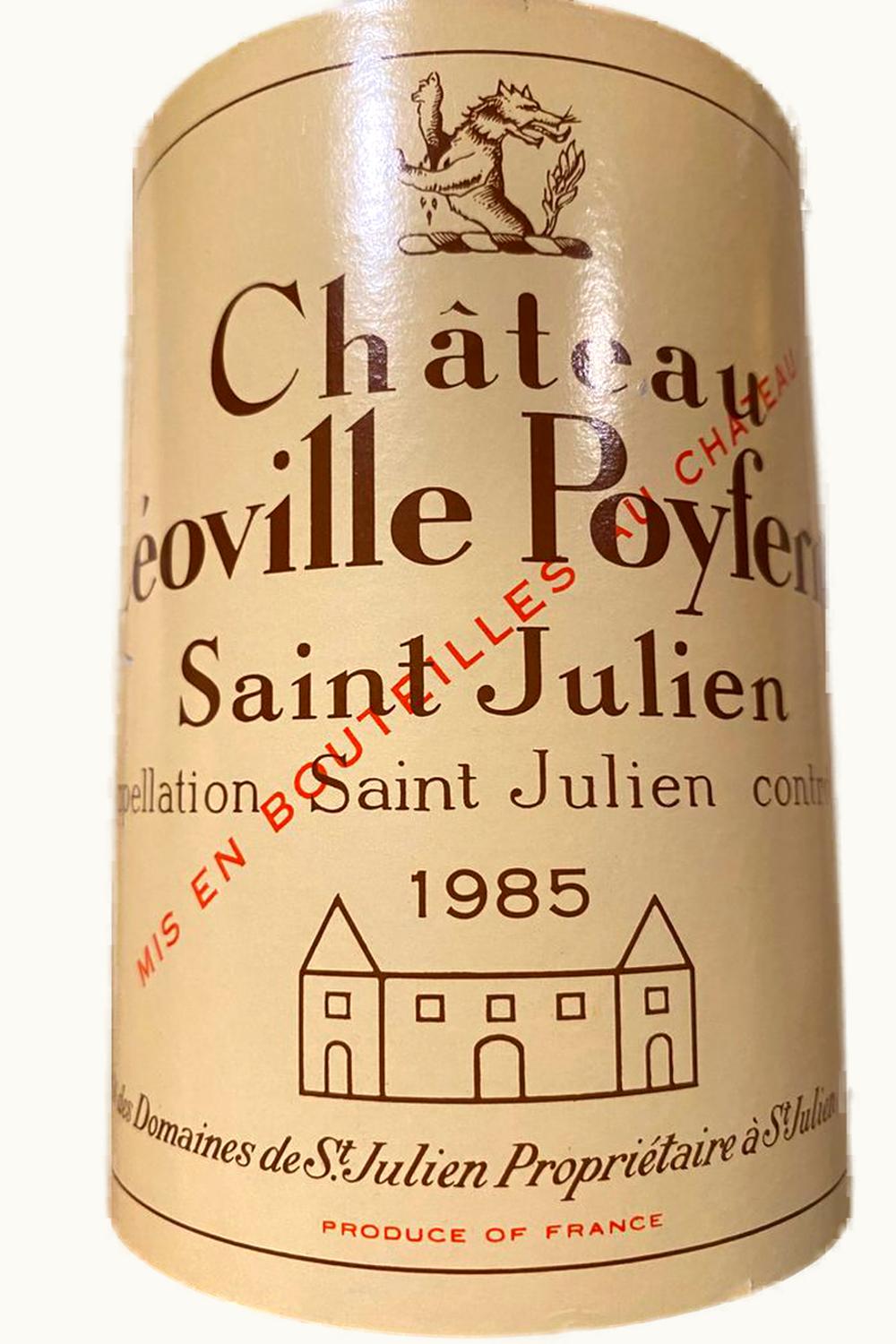 Leoville Poyferré Leoville Poyferré St-Julien Medoc Bordeaux, 1985