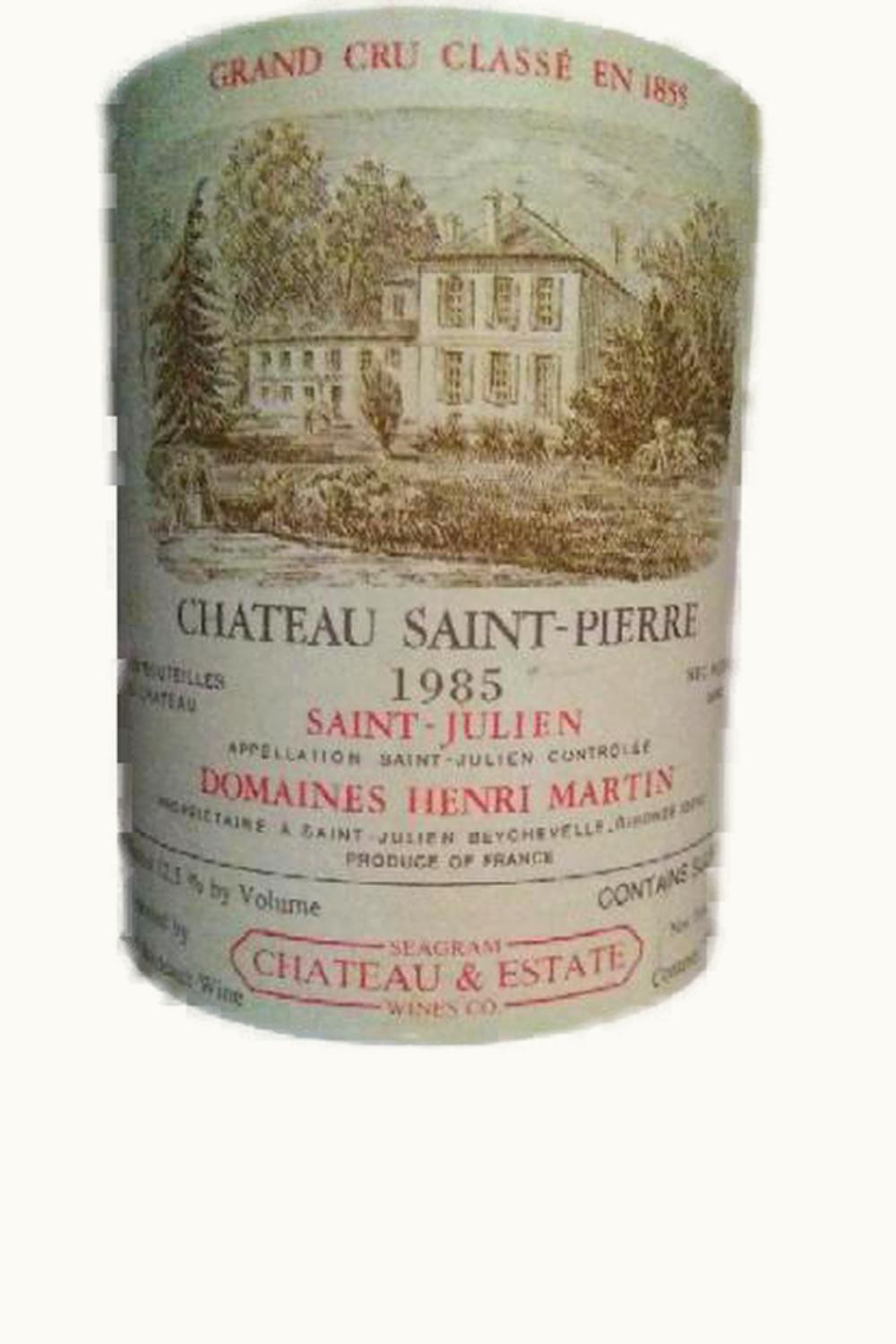 Château Saint-Pierre Château Saint-Pierre St-Julien Medoc Bordeaux, 1985