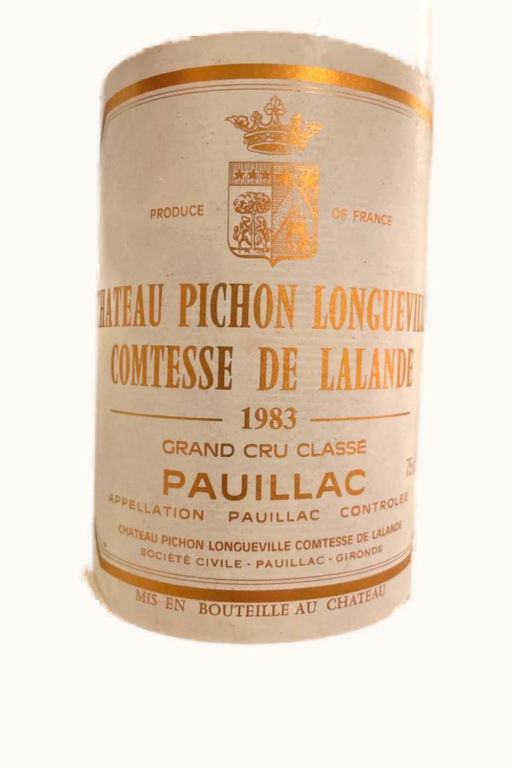 Château Pichon Longueville Comtesse de Lalande Château Pichon Longueville Comtesse de Lalande Rsv Pauillac Medoc Bordeaux, 1983