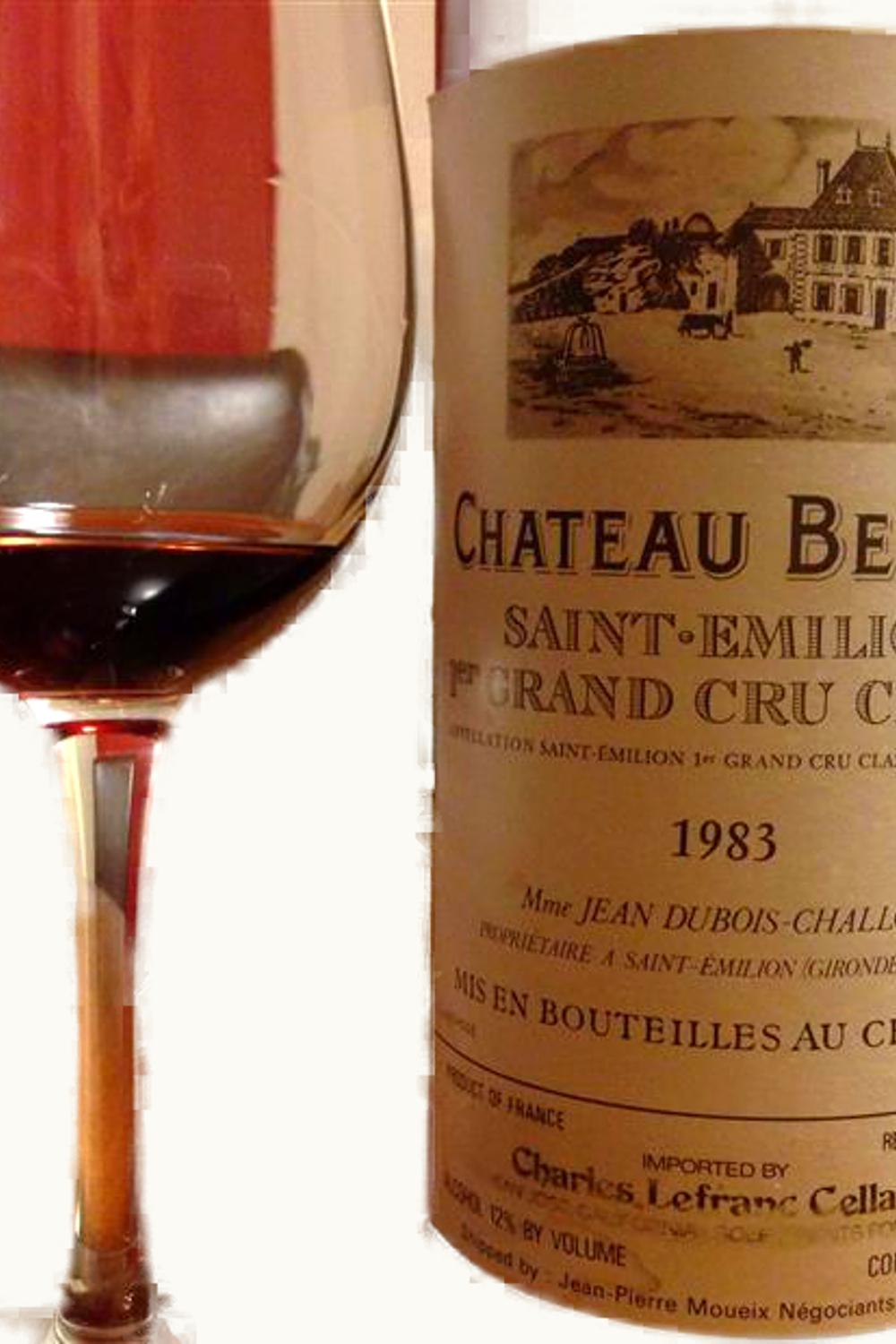 Château Bélair-Monange Château Bélair-Monange St-Emilion Grand Cru Bordeaux, 1983
