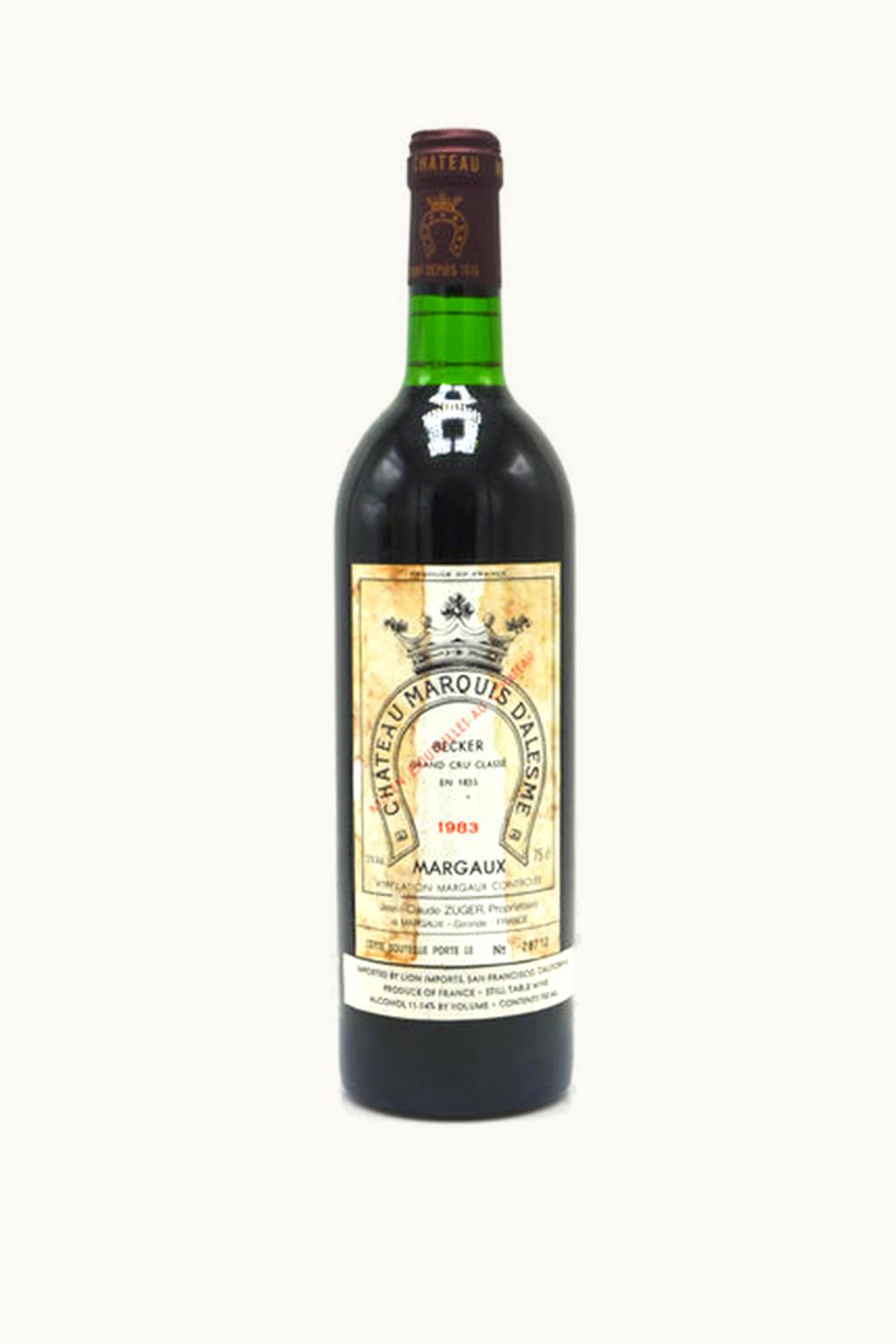 Château Marquis d'Alesme Becker Château Marquis d'Alesme Becker Margaux Medoc Bordeaux, 1983