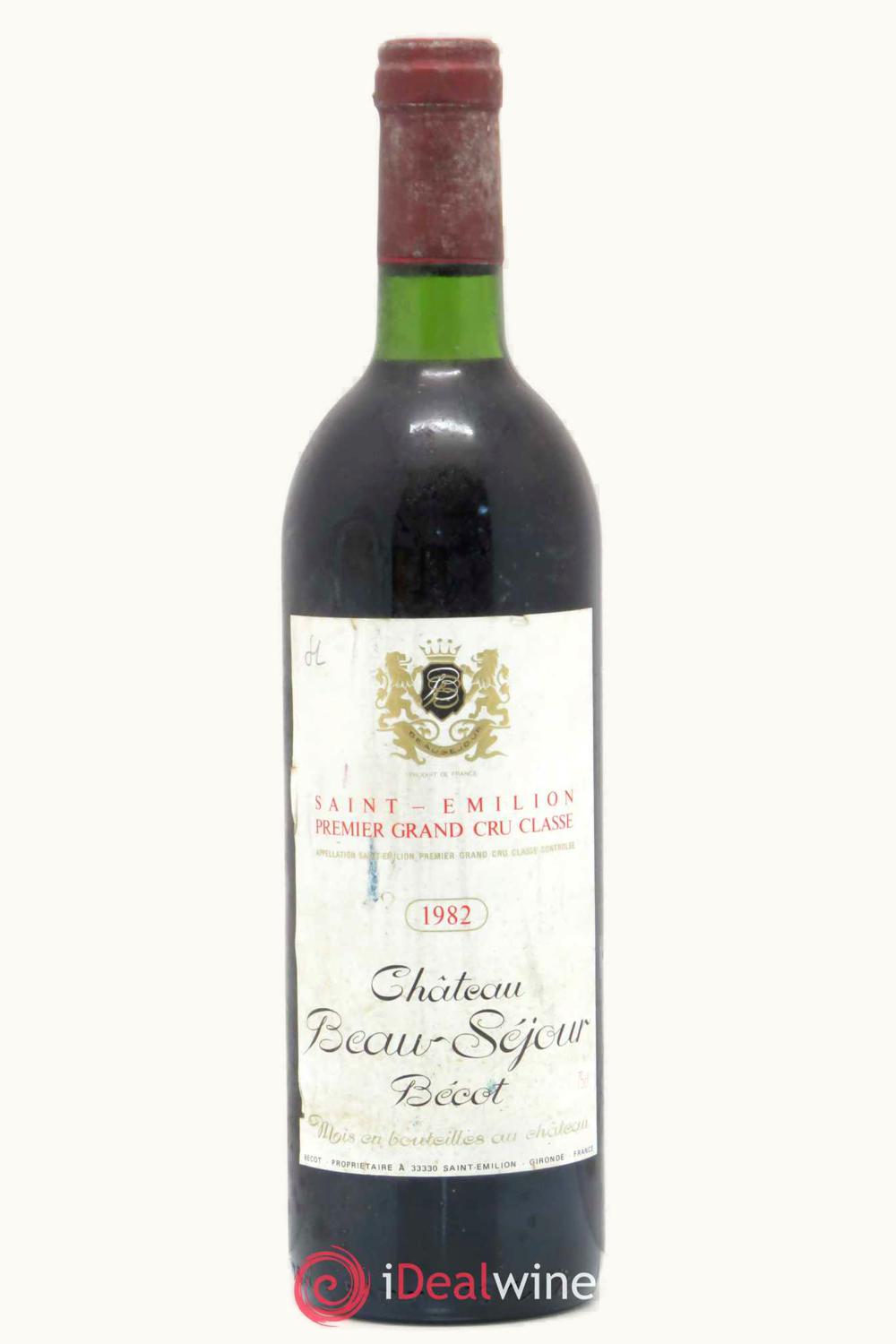 Château Beau-Séjour Bécot Château Beau-Séjour Bécot St-Emilion Grand Cru Bordeaux, 1982