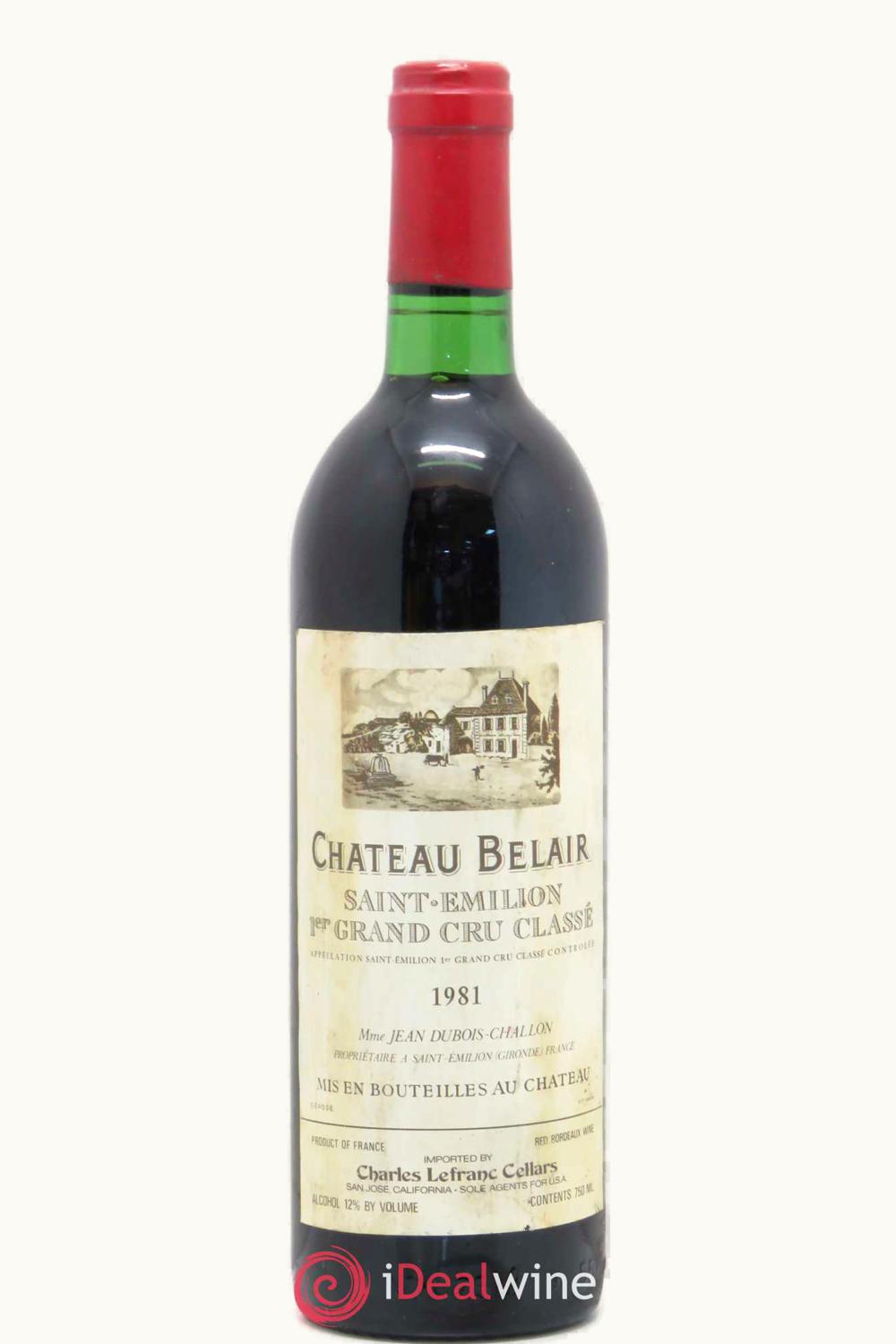 Château Bélair-Monange Château Bélair-Monange St-Emilion Grand Cru Bordeaux, 1981