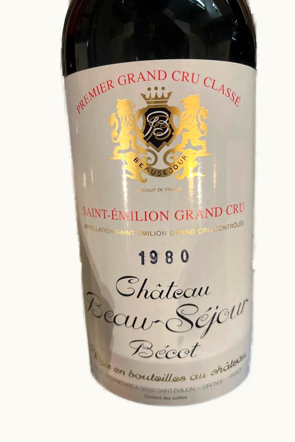 Château Beau-Séjour Bécot Château Beau-Séjour Bécot St-Emilion Grand Cru Bordeaux, 1980