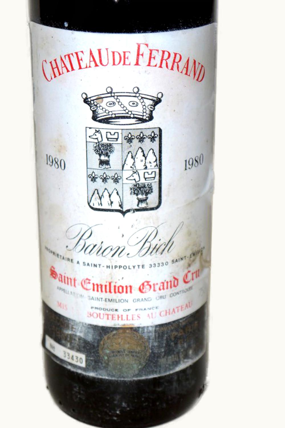 Château de Ferrand Château de Ferrand St-Emilion Grand Cru Bordeaux, 1980