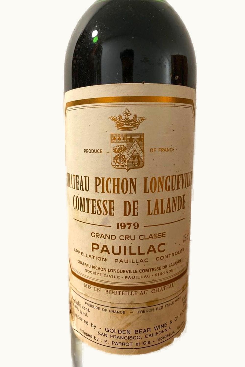 Château Pichon Longueville Comtesse de Lalande Pauillac Medoc Bordeaux, 1979