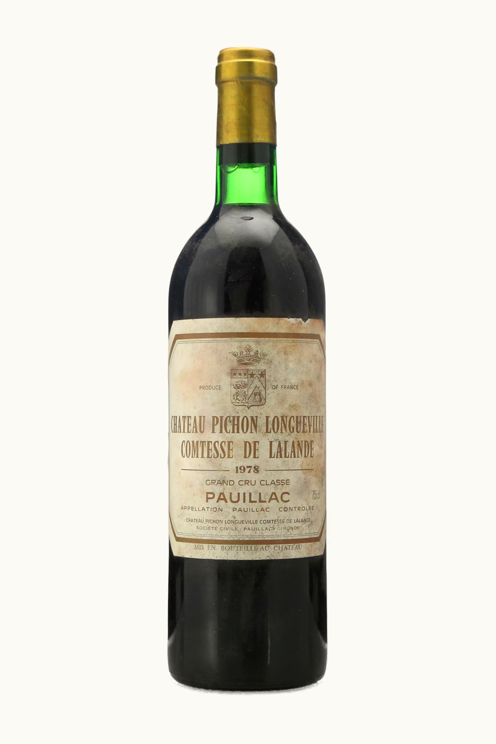 Château Pichon Longueville Comtesse de Lalande Pauillac Medoc Bordeaux, 1978