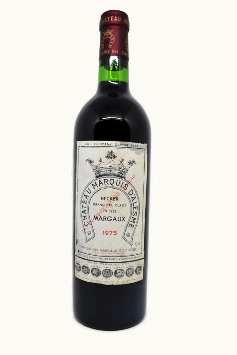 Château Marquis d'Alesme Becker Château Marquis d'Alesme Becker Margaux Medoc Bordeaux, 1975
