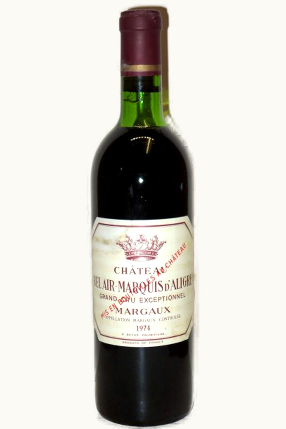Château Bel Air-Marquis d'Aligre Château Bel Air-Marquis d'Aligre Margaux Medoc Bordeaux, 1974