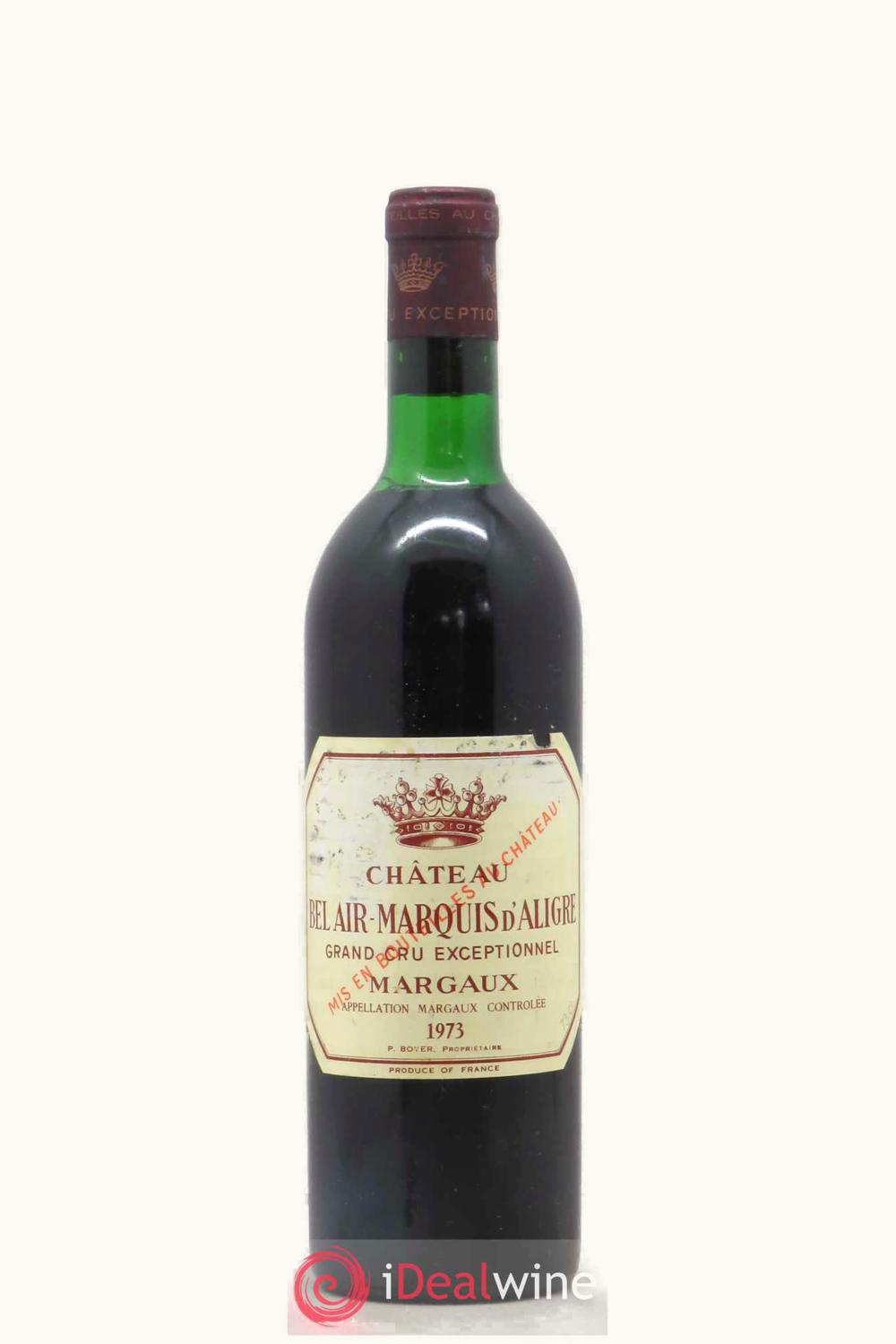 Château Bel Air-Marquis d'Aligre Château Bel Air-Marquis d'Aligre Margaux Medoc Bordeaux, 1973