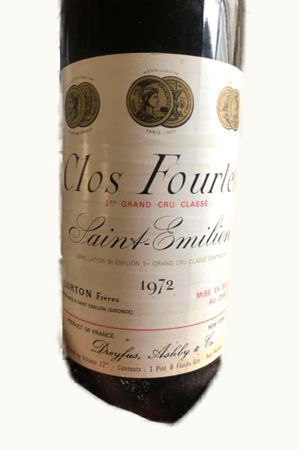 Château Clos Fourtet Clos Fourtet St Emilion Grand Cru Bordeaux, 1972