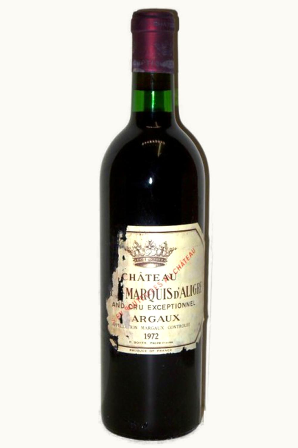 Château Bel Air-Marquis d'Aligre Château Bel Air-Marquis d'Aligre Margaux Medoc Bordeaux, 1972