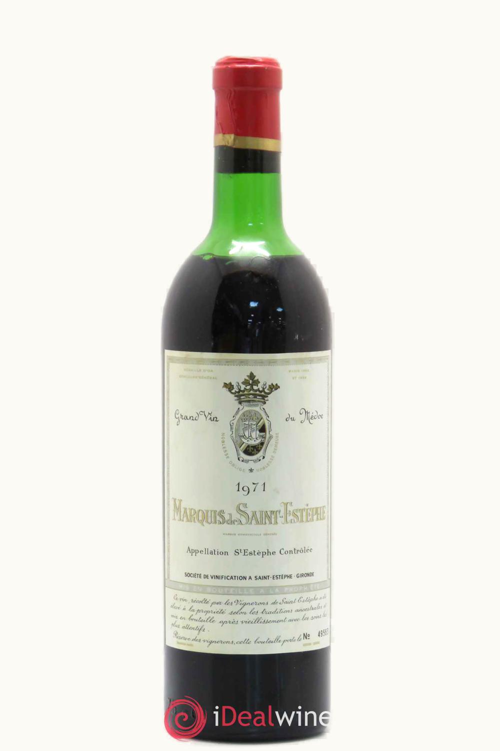 Marquis de St Estephe Marquis de St Estephe Medoc Bordeaux, 1971