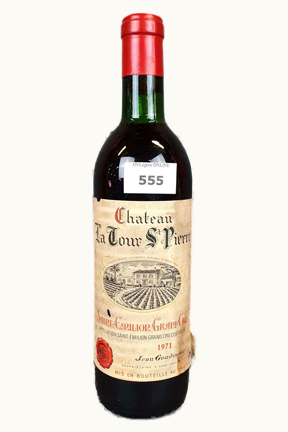 Tour St Pierre Tour St Pierre Emilion Grand Cru Bordeaux, 1971