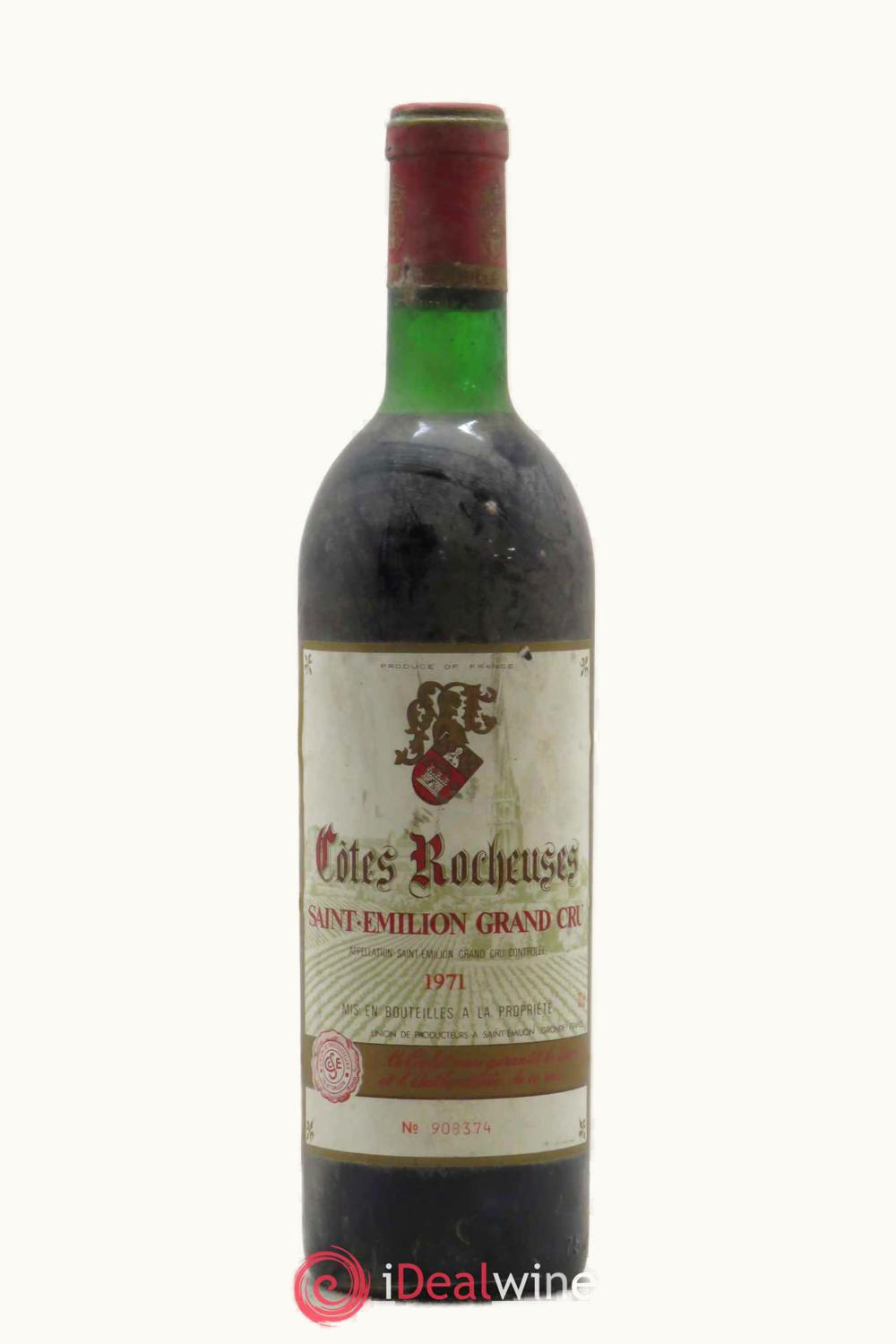Cote Rocheuses Cote Rocheuses St Emilion Grand Cru Bordeaux, 1971