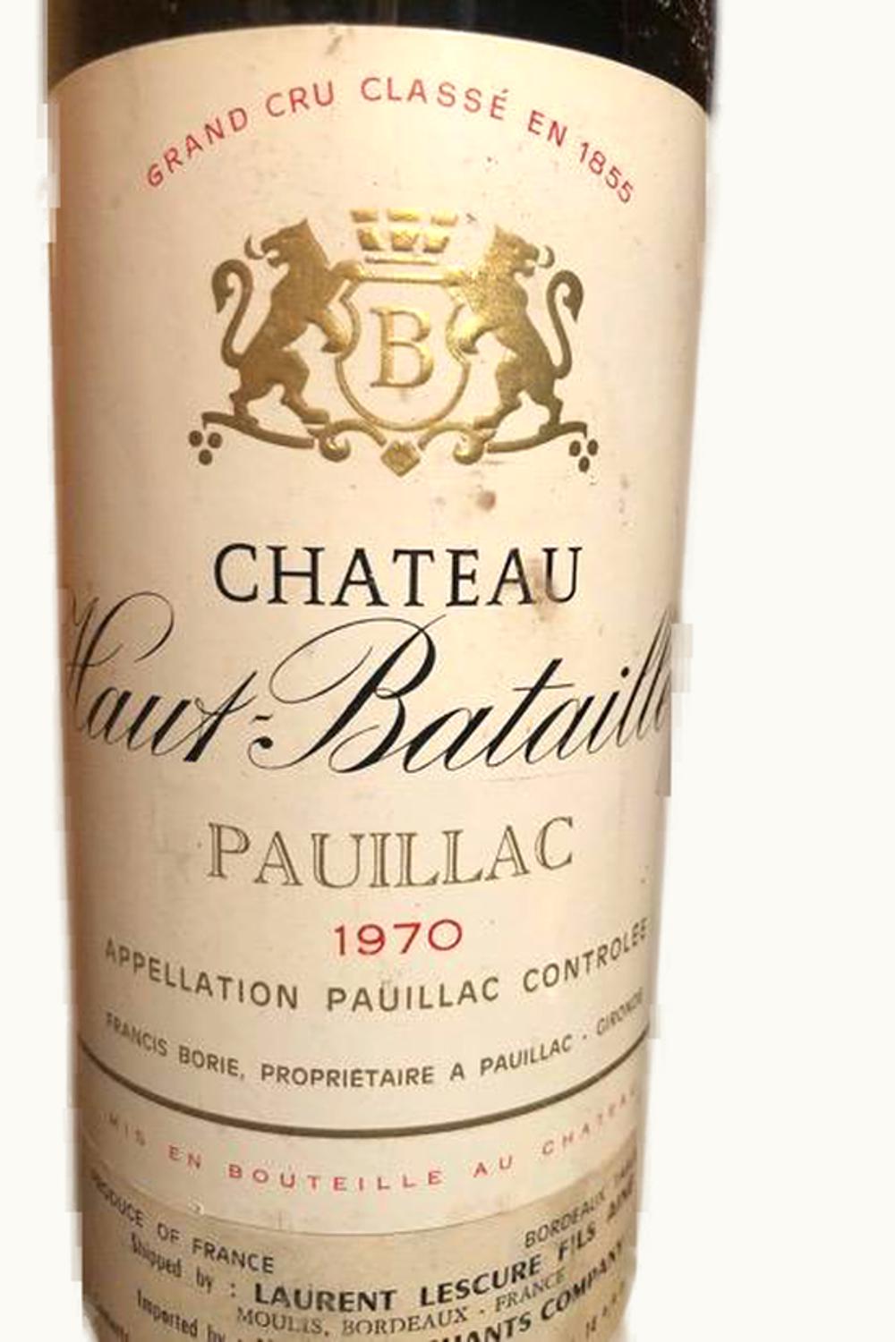 Château Haut-Batailley Château Haut-Batailley Pauillac Medoc Bordeaux, 1970
