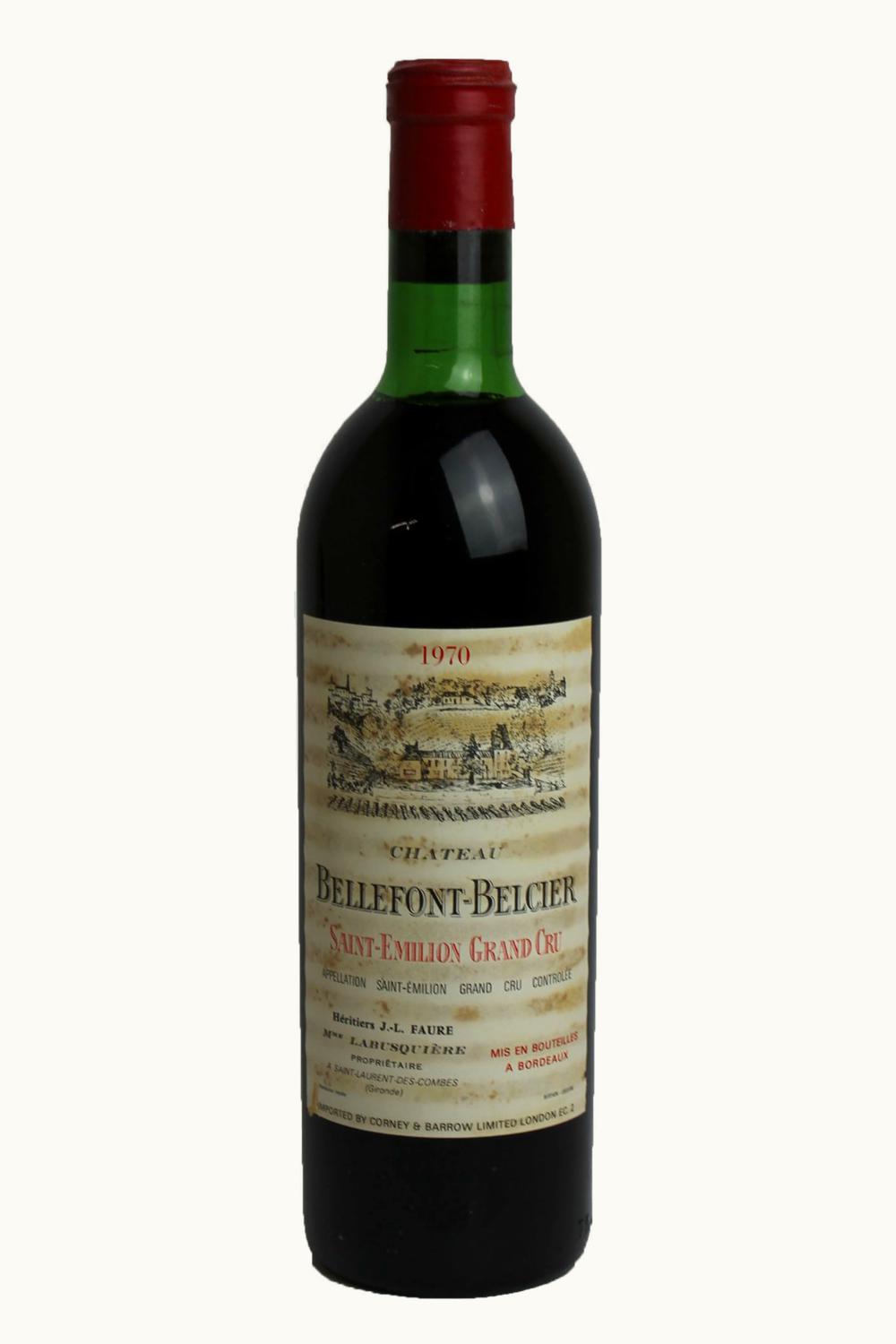 Château Bellefont Belcier Château Bellefont Belcier St Emilion Grand Cru Bordeaux, 1970
