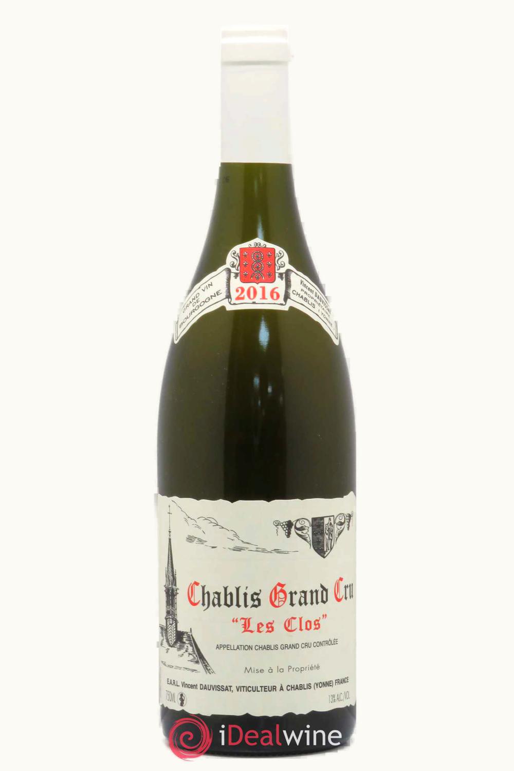 Domaine René & Vincent Dauvissat Domaine René & VIncent Dauvissat Les Clos Chablis Grand Cru, 2016
