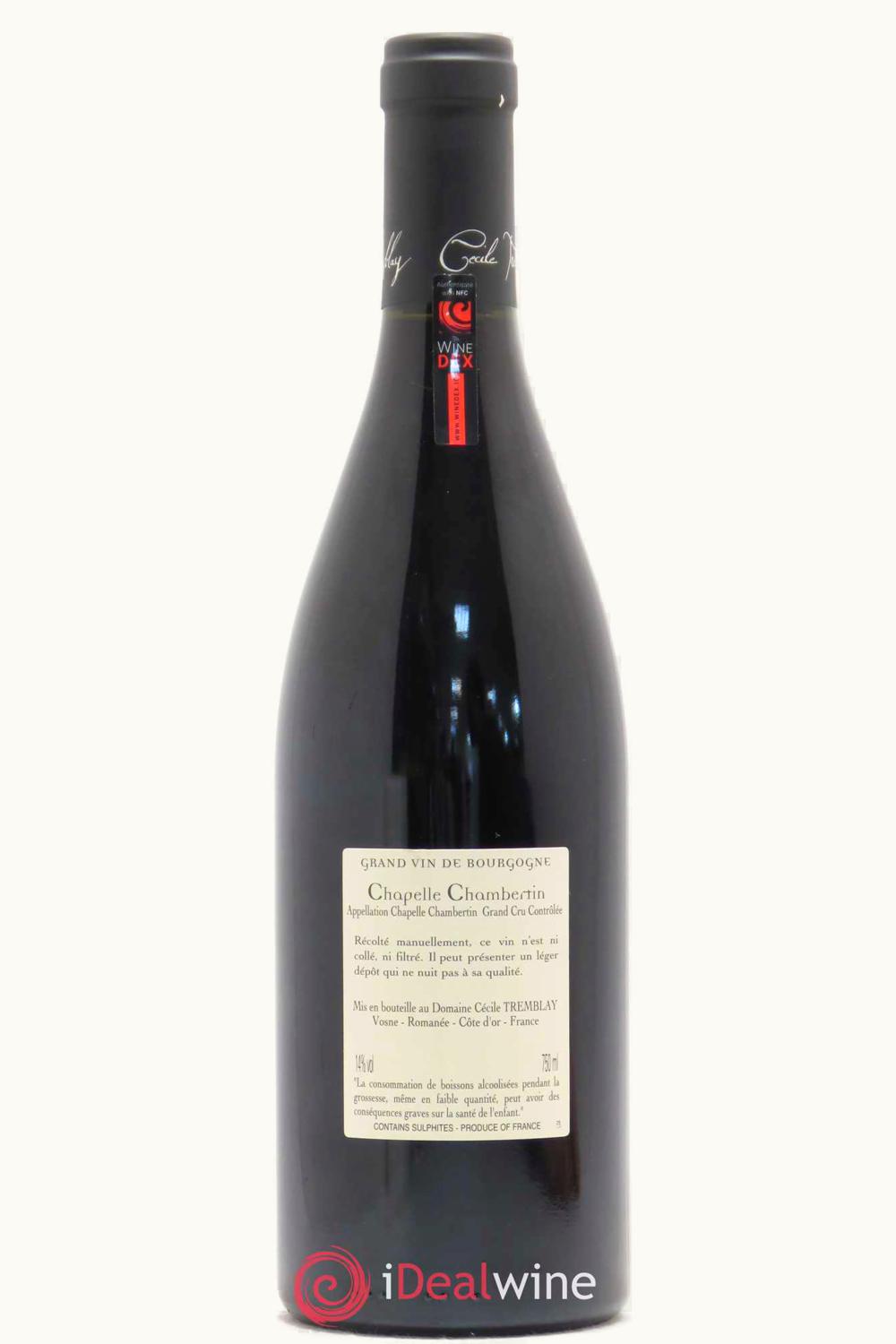 Domaine Cécile Tremblay Domaine Cécile Tremblay Grand Cru Chapelle-Chambertin Gevrey Côte de Nuit, 2015