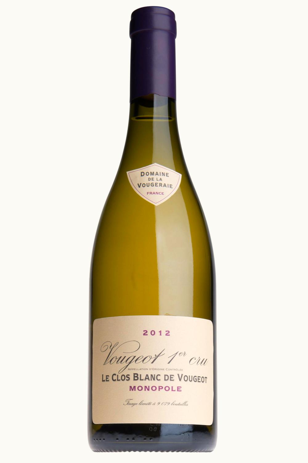 Domaine de la Vougeraie Domaine de la Vougeraie Le Clos Blanc Monopole Premier Cru Vougeot Côte Nuit, 2012
