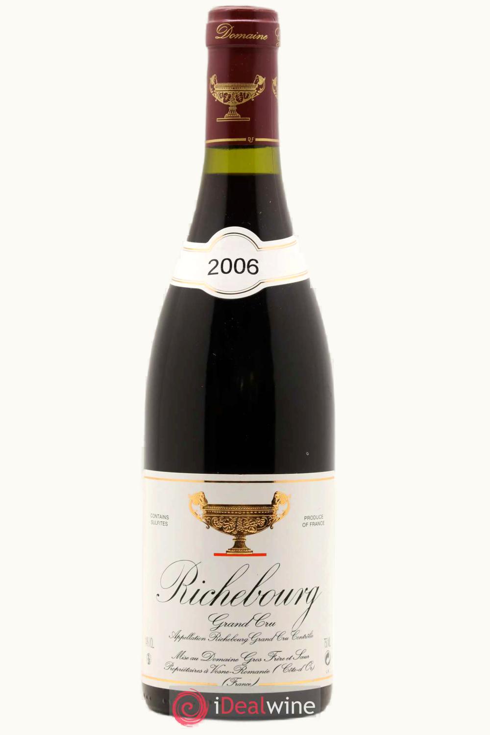 Domaine Gros Frère & Soeurs Domaine Gros Frère & Soeurs Grand Cru Richebourg Vosne-Romanée Côte de Nuit, 2006