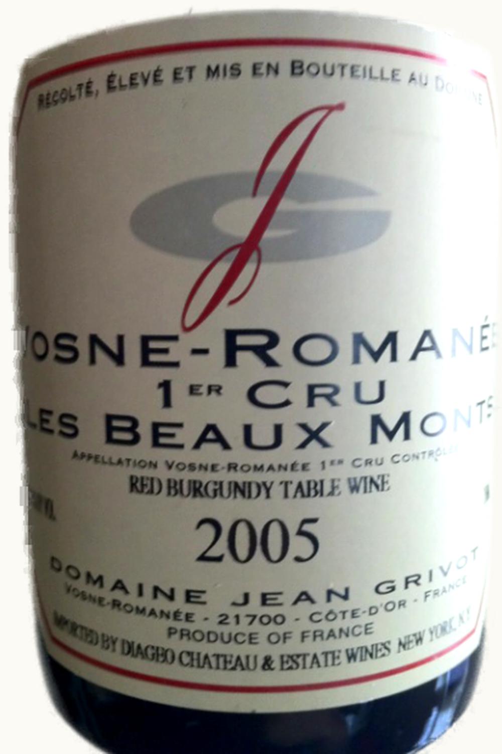 Domaine Jean Grivot Domaine Jean Grivot Les Beaux Monts Vosne-Romanée Premier Cru Côte de Nuit, 2005