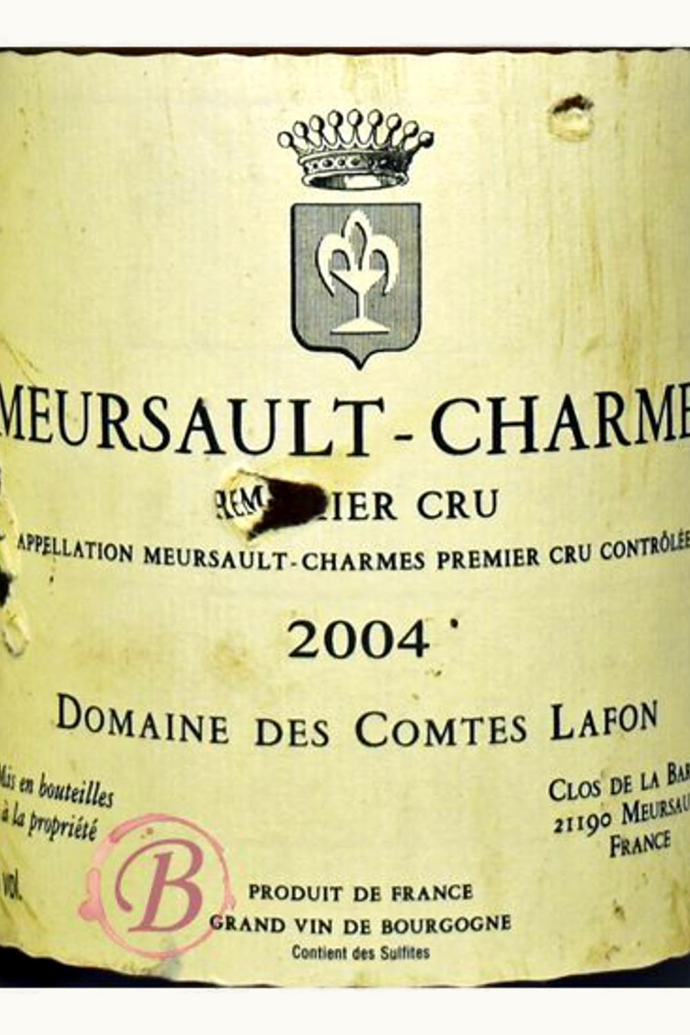 Domaine de Comte Lafon Domaine de Comte Lafon Charmes Meursault Premier Cru Côte Beaune, 2004
