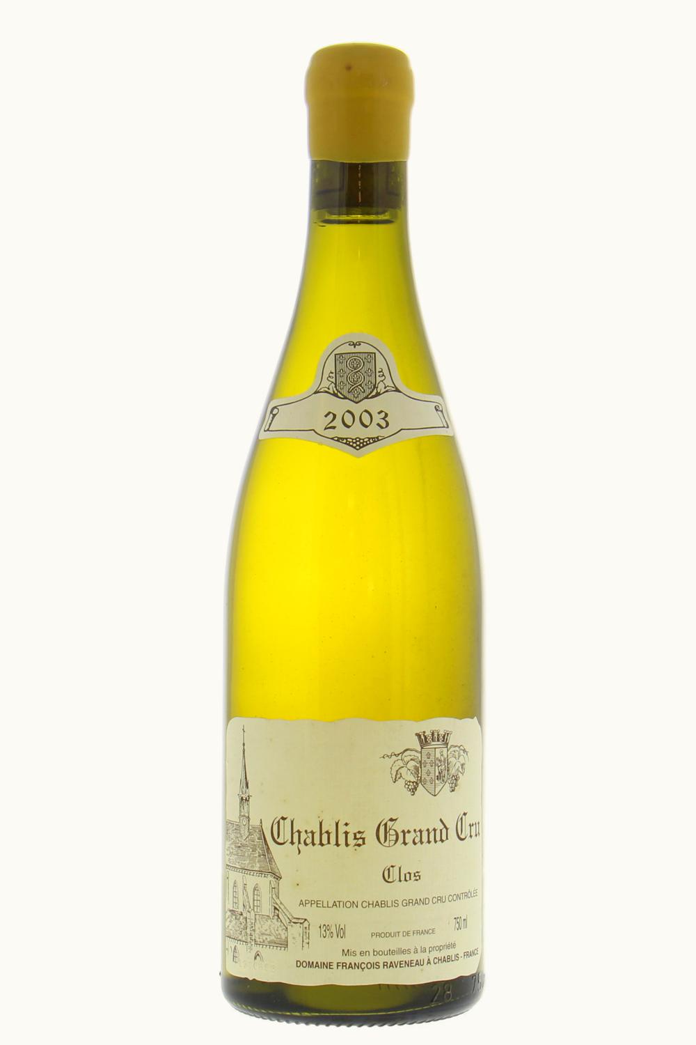 Domaine François Raveneau Domaine Francois Raveneau Les Clos Chablis Grand Cru Burgundy, 2003