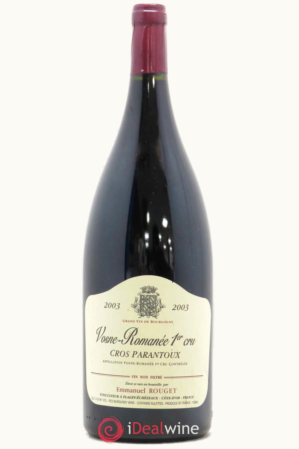 Emmanuel Rouget Emmanuel Rouget Cros Parantoux Vosne Romanee Premier Cru Cote de Nuit Burgundy, 2003