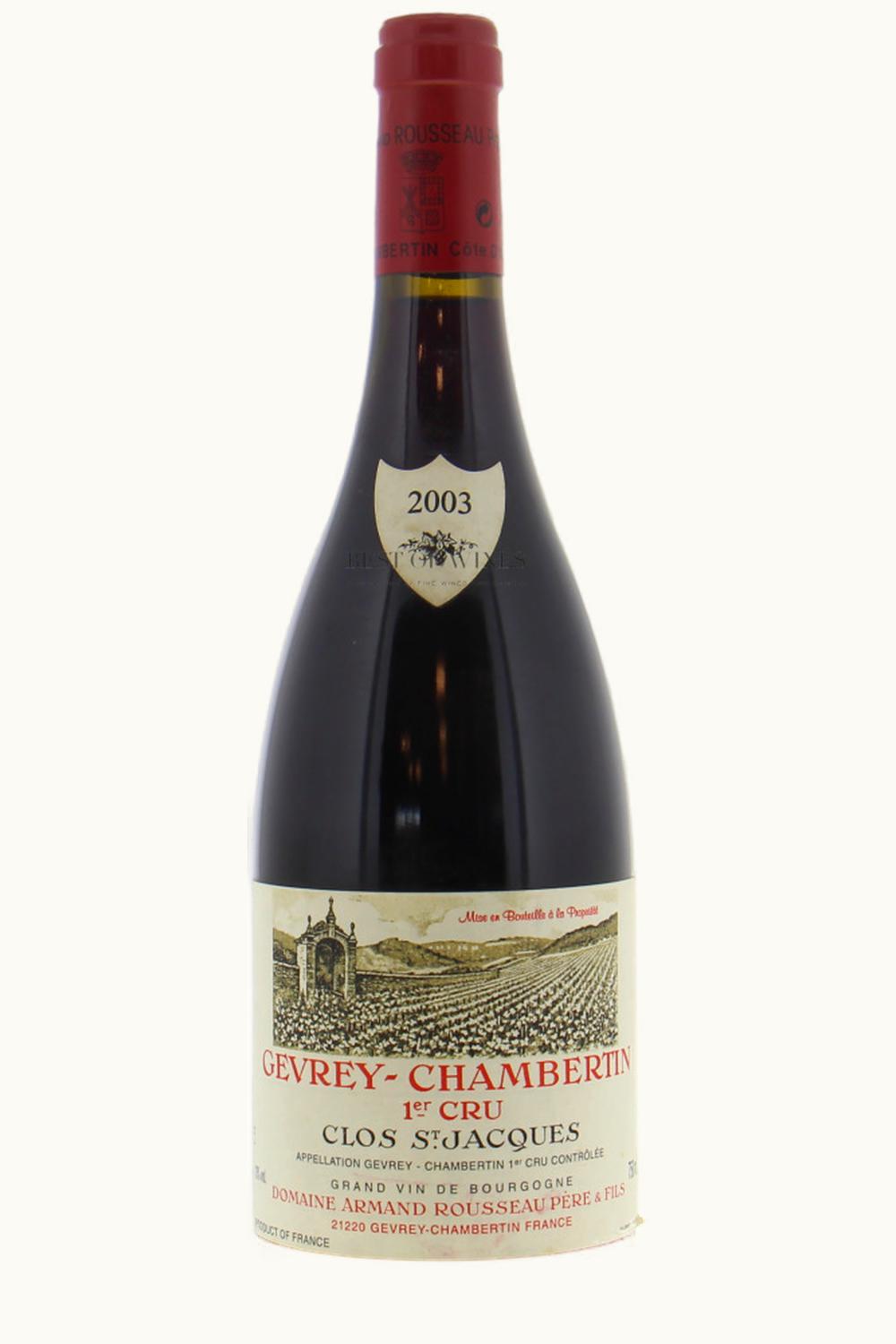 Domaine Armand Rousseau Domaine Armand Rousseau Clos St Jacques Gevrey Chambertin Premier Cru Cote de Nuit Burgundy, 2003