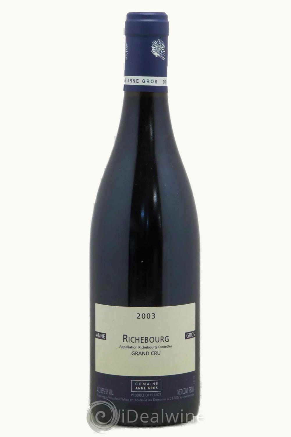 Domaine Anne Gros Domaine Anne Gros Richebourg Vosne Romanee Cote de Nuit Burgundy, 2003