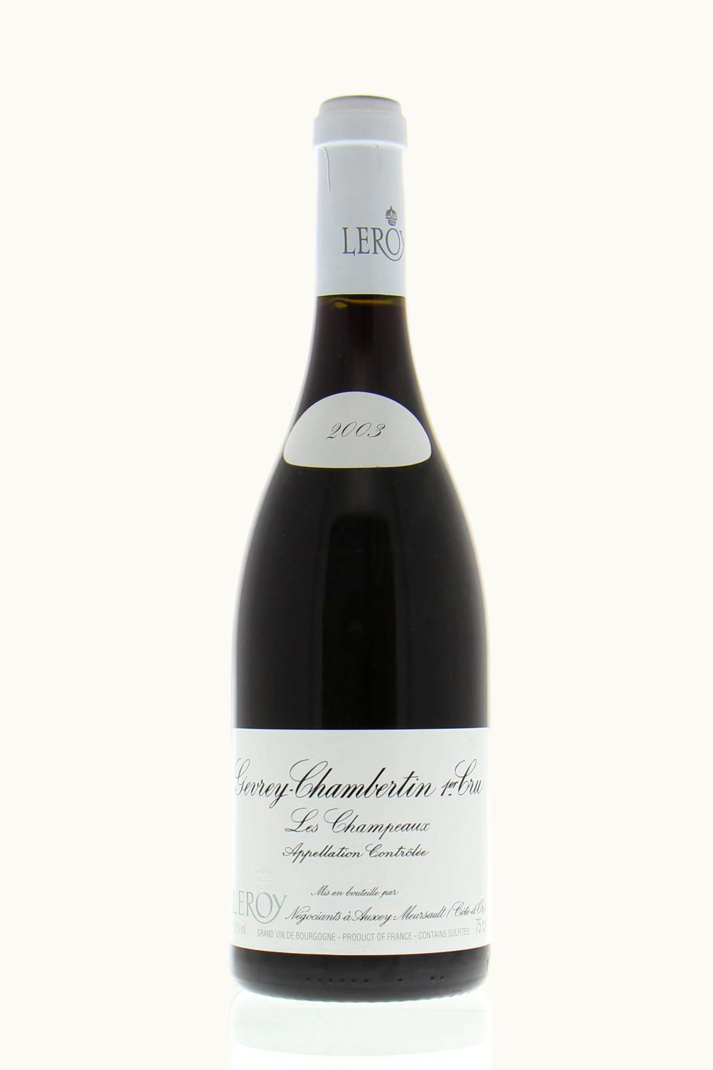 Domaine Leroy Domaine Leroy Chambertin Le Gevrey Cote de Nuit Grand Cru Burgundy, 2003