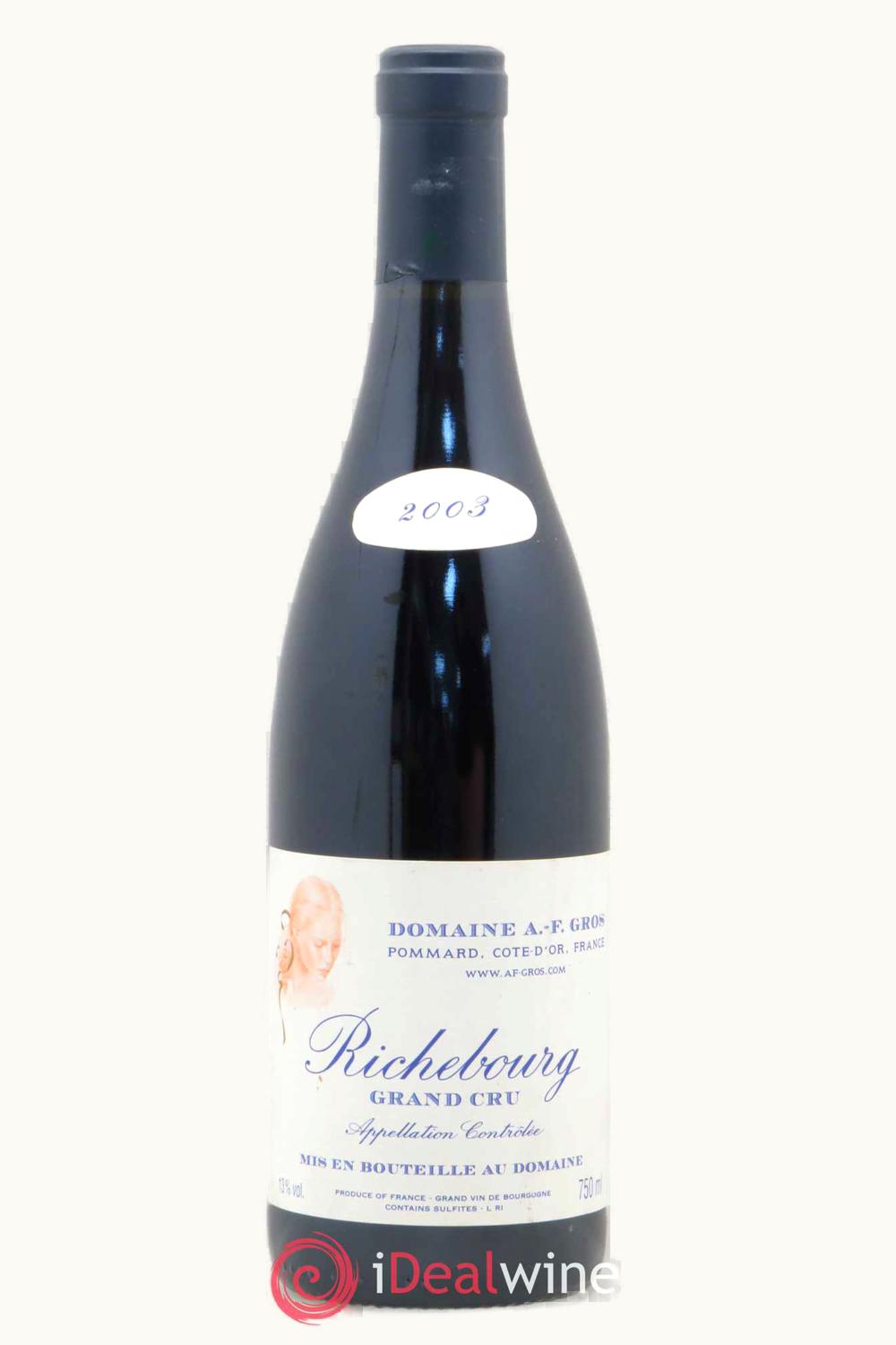 Domaine A. F. Gros Domaine A. F. Gros Grand Cru Richebourg Vosne Romanee Cote de Nuit Burgundy, 2003