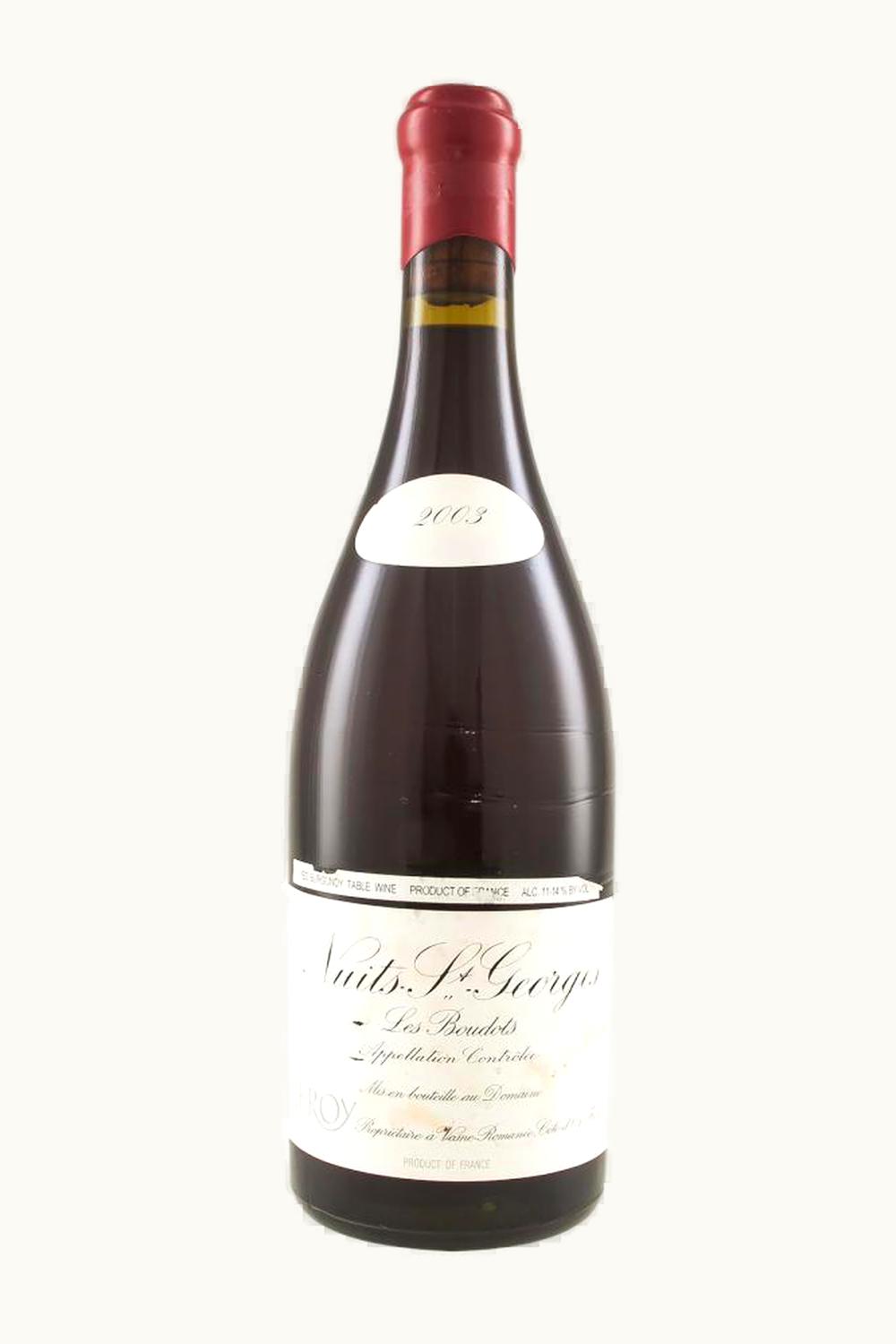Domaine Leroy Domaine Leroy Les Boudots Nuit St George Aux Premier Cru Cote, 2003