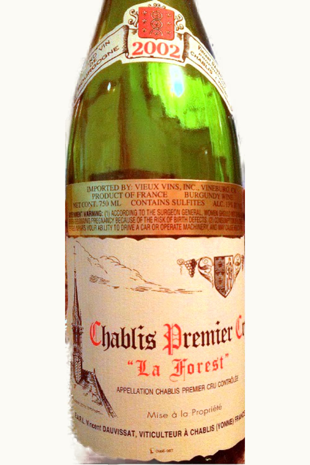 Domaine René & Vincent Dauvissat Domaine René & VIncent Dauvissat Camus La Forest Chablis Premier Cru, 2002