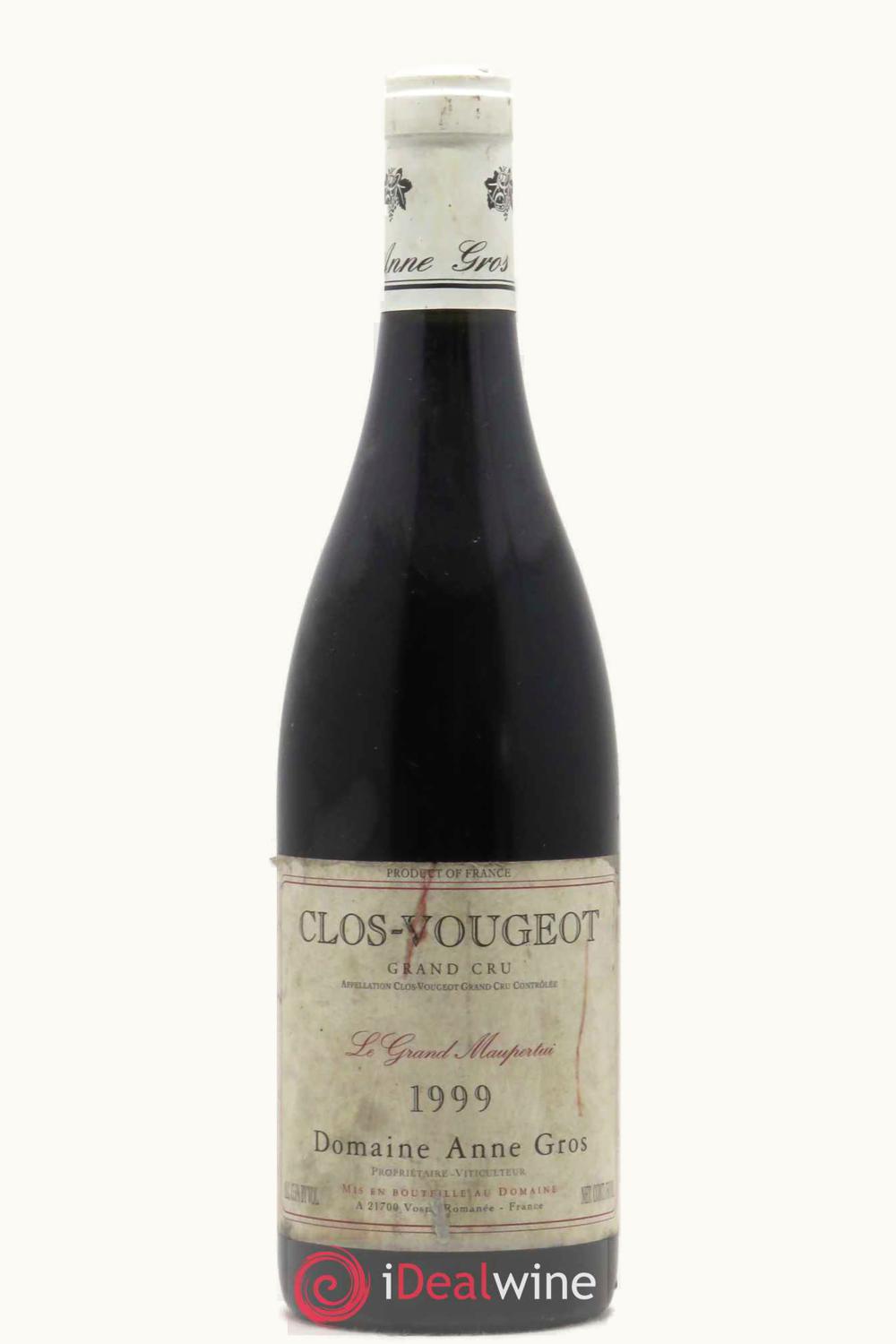Domaine Anne Gros Domaine Anne Gros Grand Cru Le Maupertui Cote Nuit Clos de Vougeot, 1999