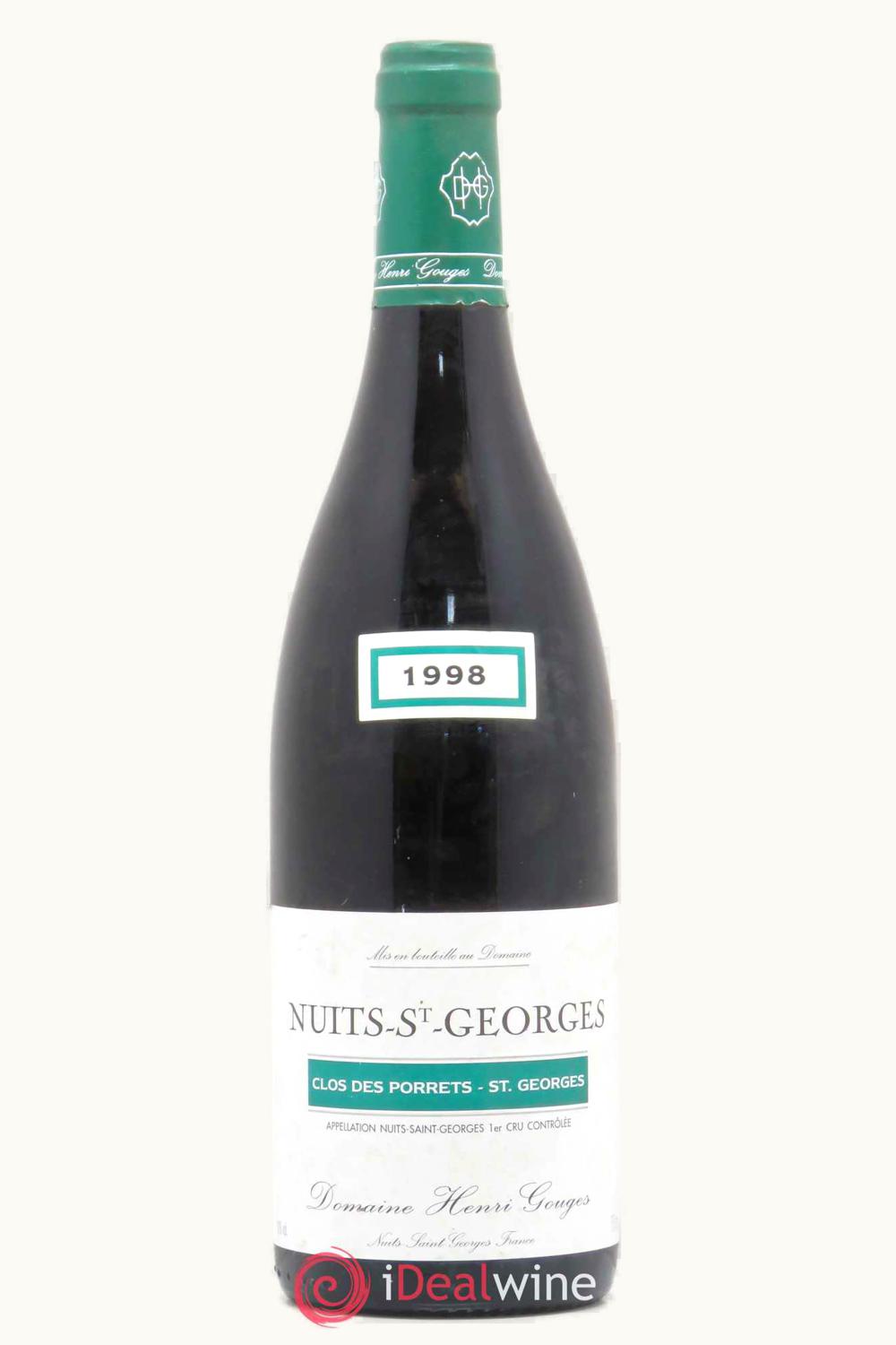 Domaine Henri Gouges Domaine Henri Gouges Clos de Porrets Nuit-St-Georges Monopole, 1998