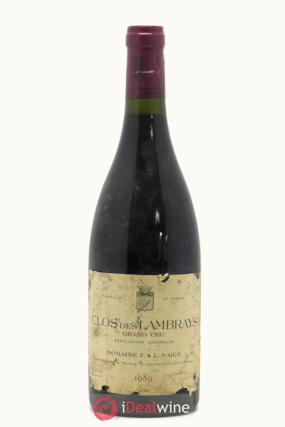 Domaine de Lambrays Domaine de Lambrays Clos Grand Cru Cote Nuit Morey St. Denis, 1989