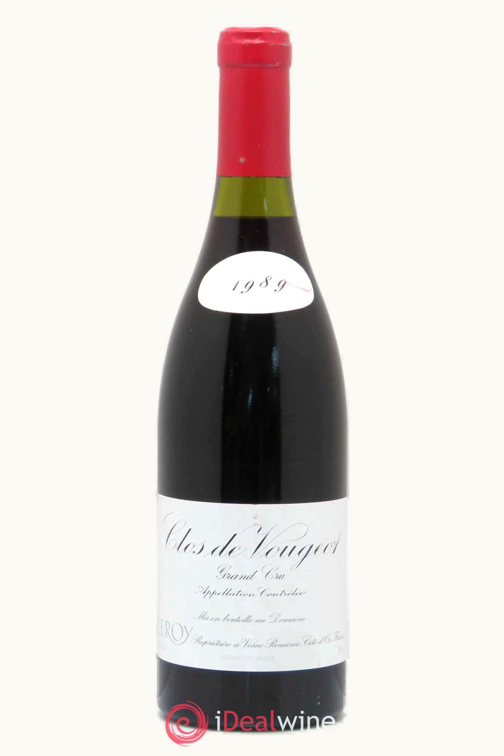 Domaine Leroy Domaine Leroy Grand Cru Cote Nuit Clos de Vougeot, 1989