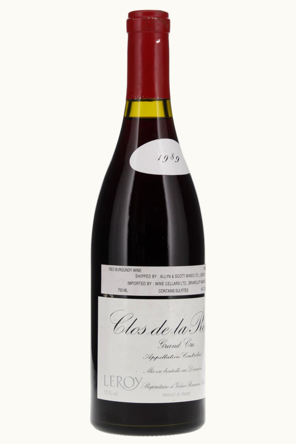 Domaine Leroy Domaine Leroy Grand Cru Cote Nuit Clos de la Roche Morey St. Denis, 1989