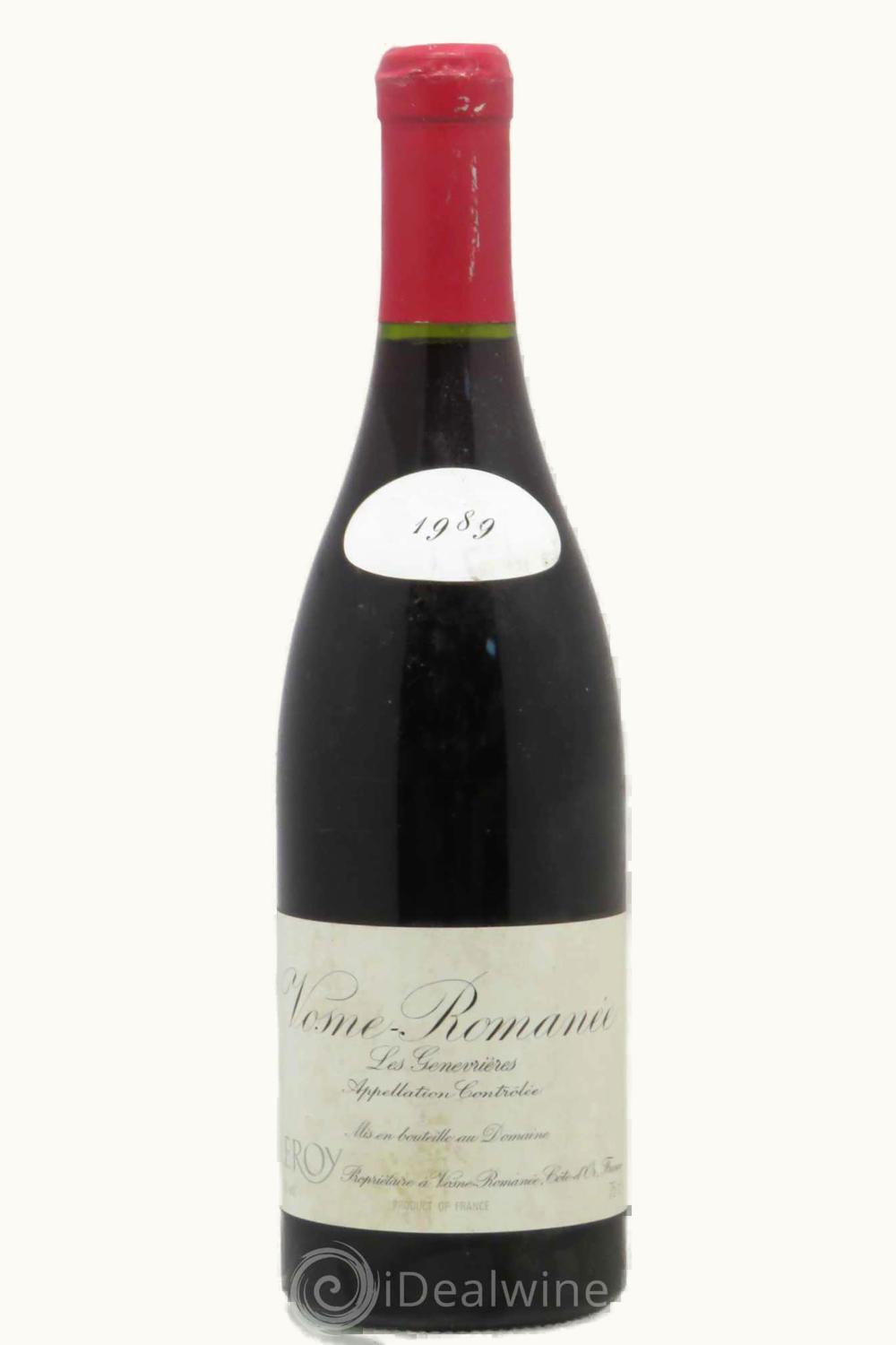 Domaine Leroy Domaine Leroy Les Genevrieres Vosne-Romanee Cote de Nuit, 1989
