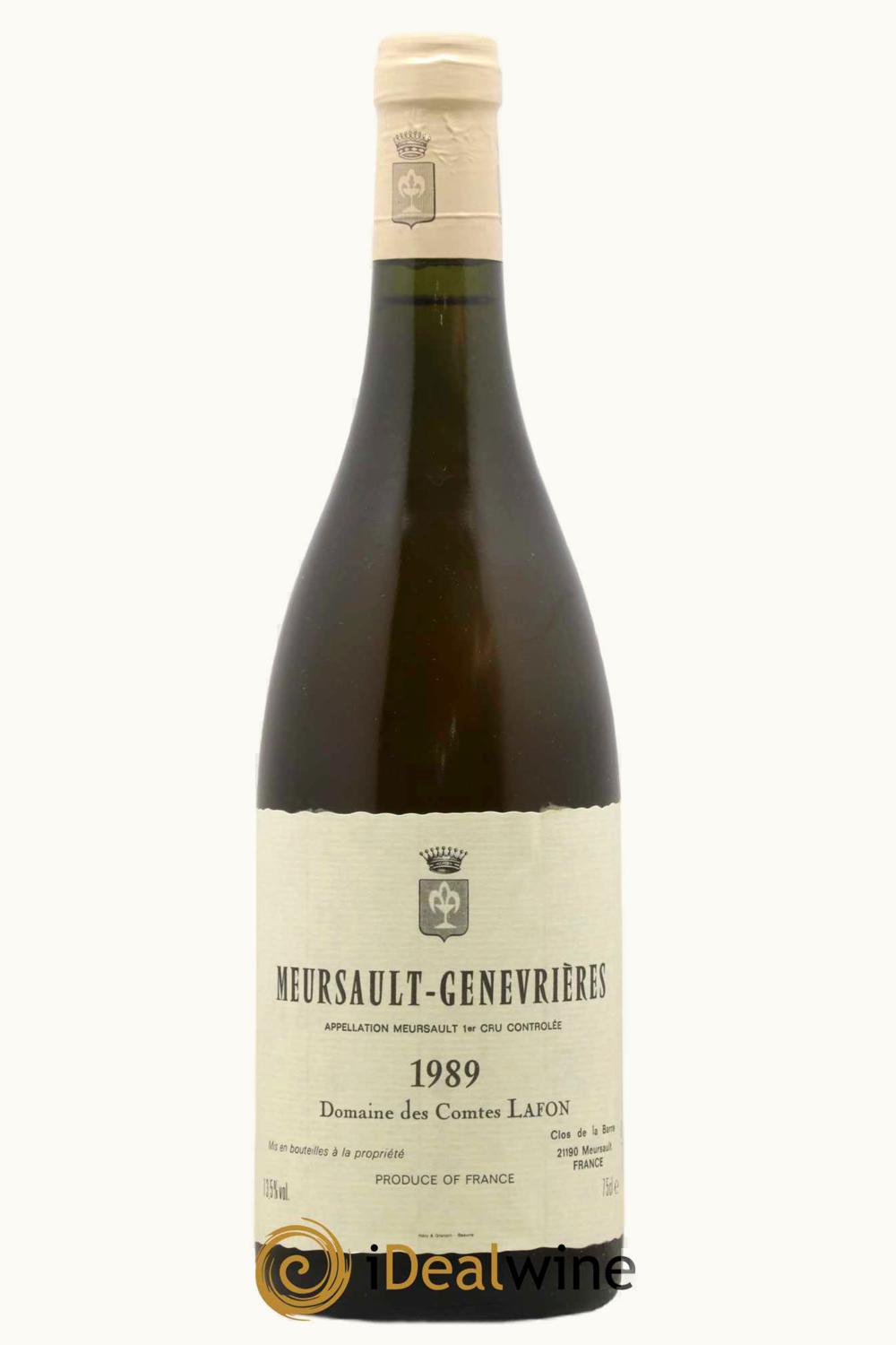 Domaine de Comte Lafon Domaine de Comte Lafon Genevrieres Meursault Premier Cru Cote Beaune, 1989