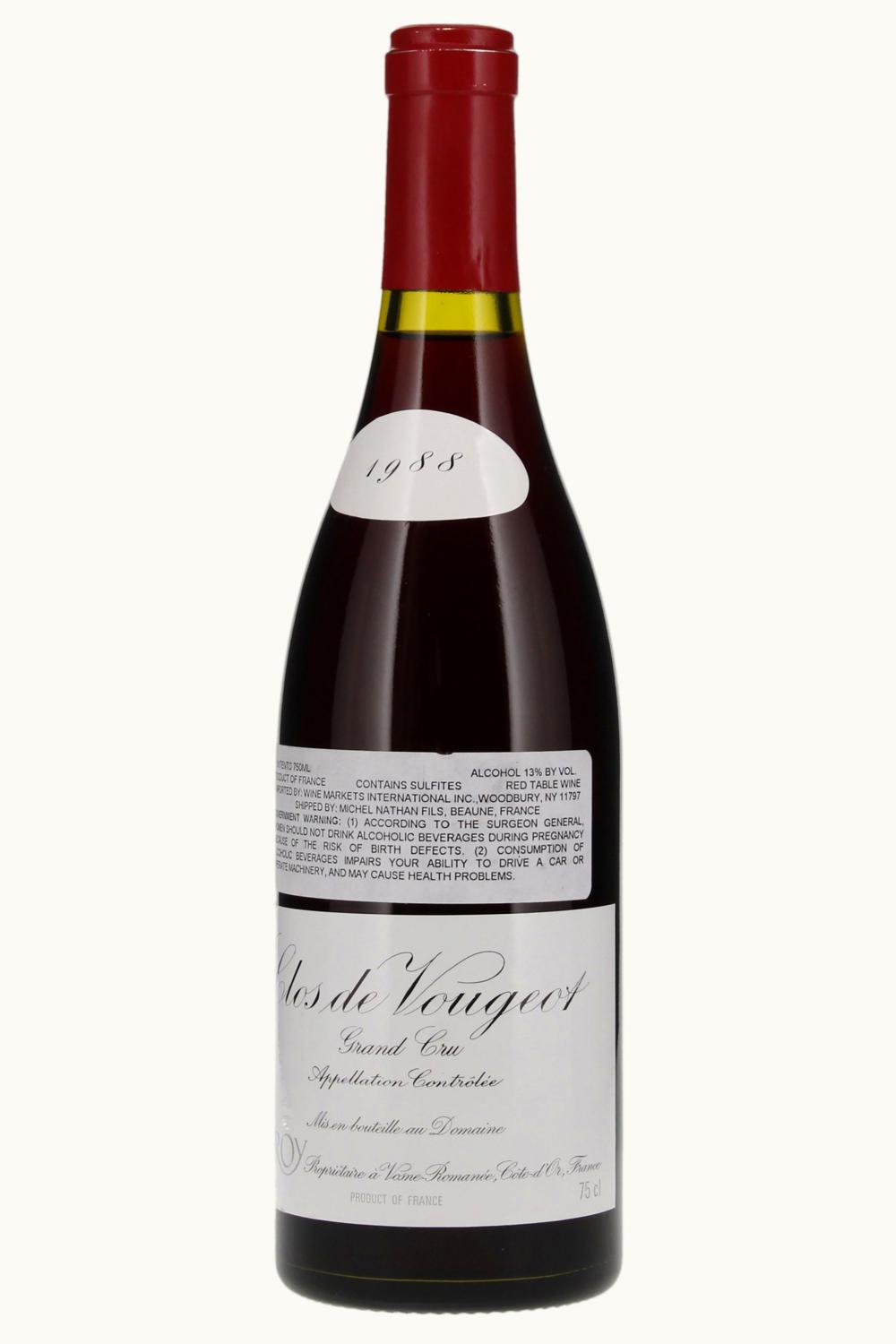 Domaine Leroy Domaine Leroy Grand Cru Cote Nuit Clos de Vougeot, 1988