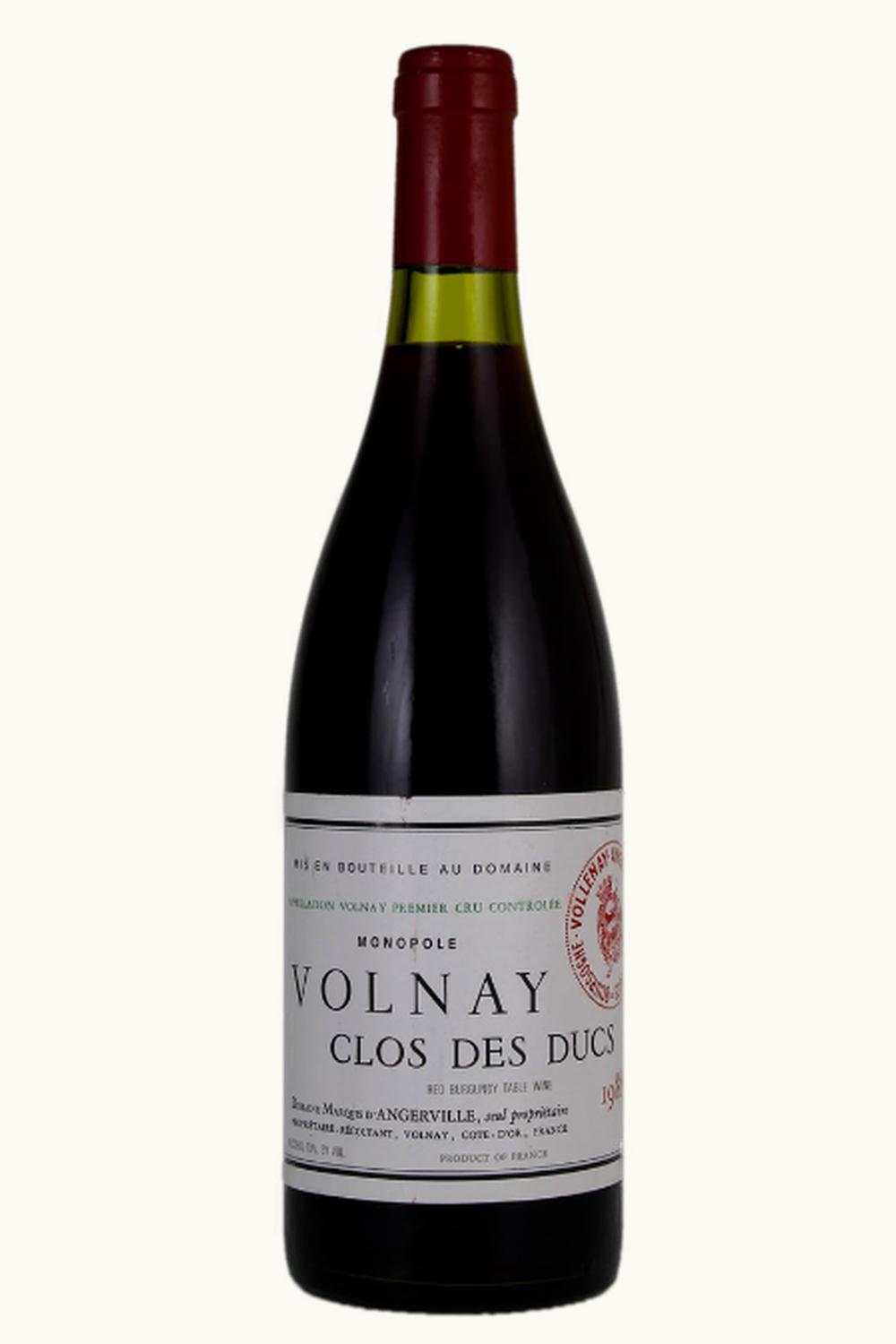 Domaine Marquis d'Angerville Domaine Marquis d'Angerville Clos de Ducs Volnay Premier Cru Cote Beaune, 1988